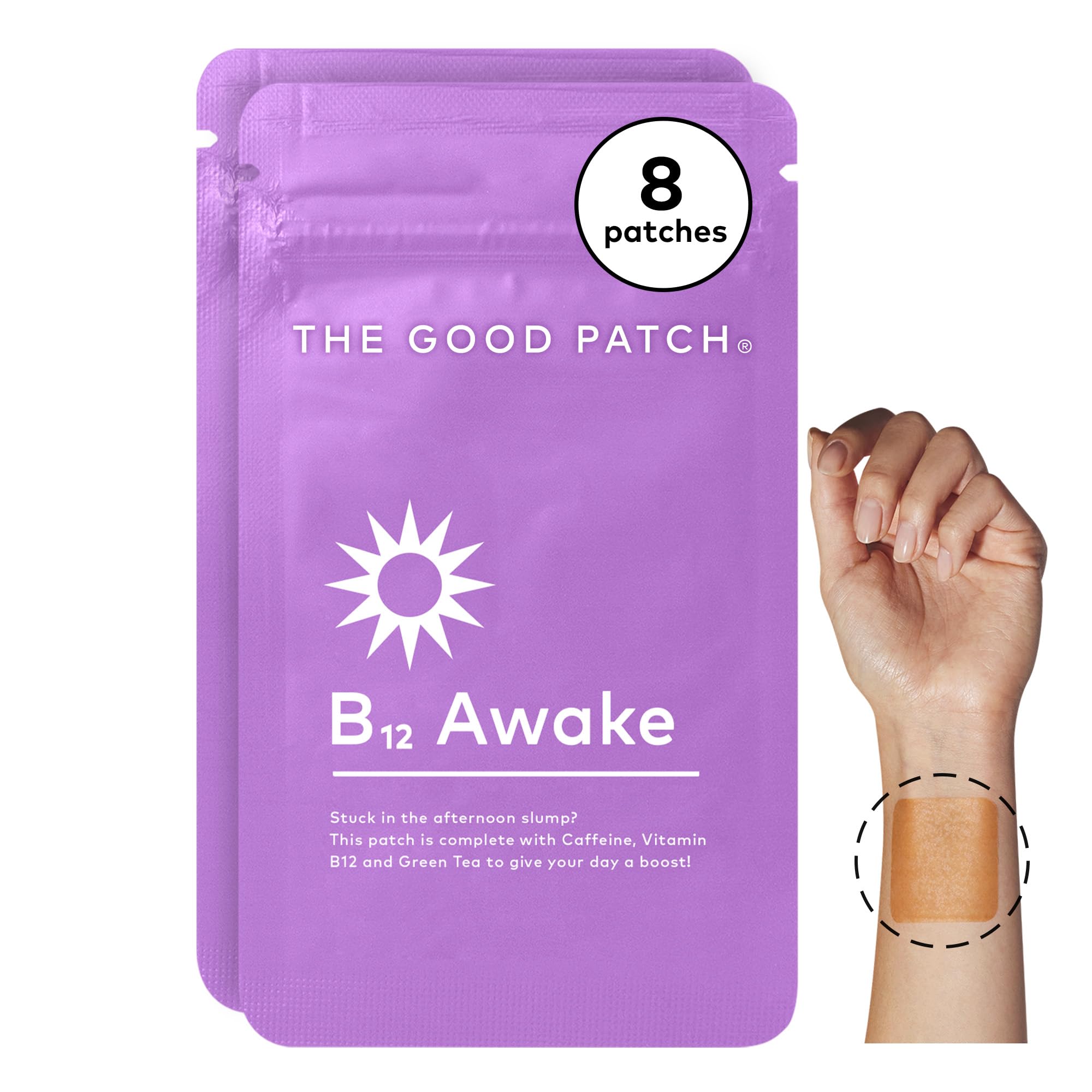 Foto 1 | Patch The Good Patch B12 Awake Con Cafeína Y Té Verde X8 - Venta Internacional.