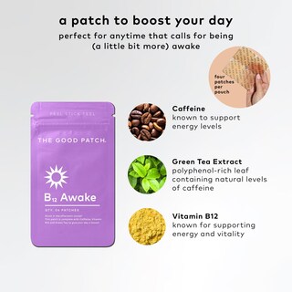 Foto 2 | Patch The Good Patch B12 Awake Con Cafeína Y Té Verde X8 - Venta Internacional.