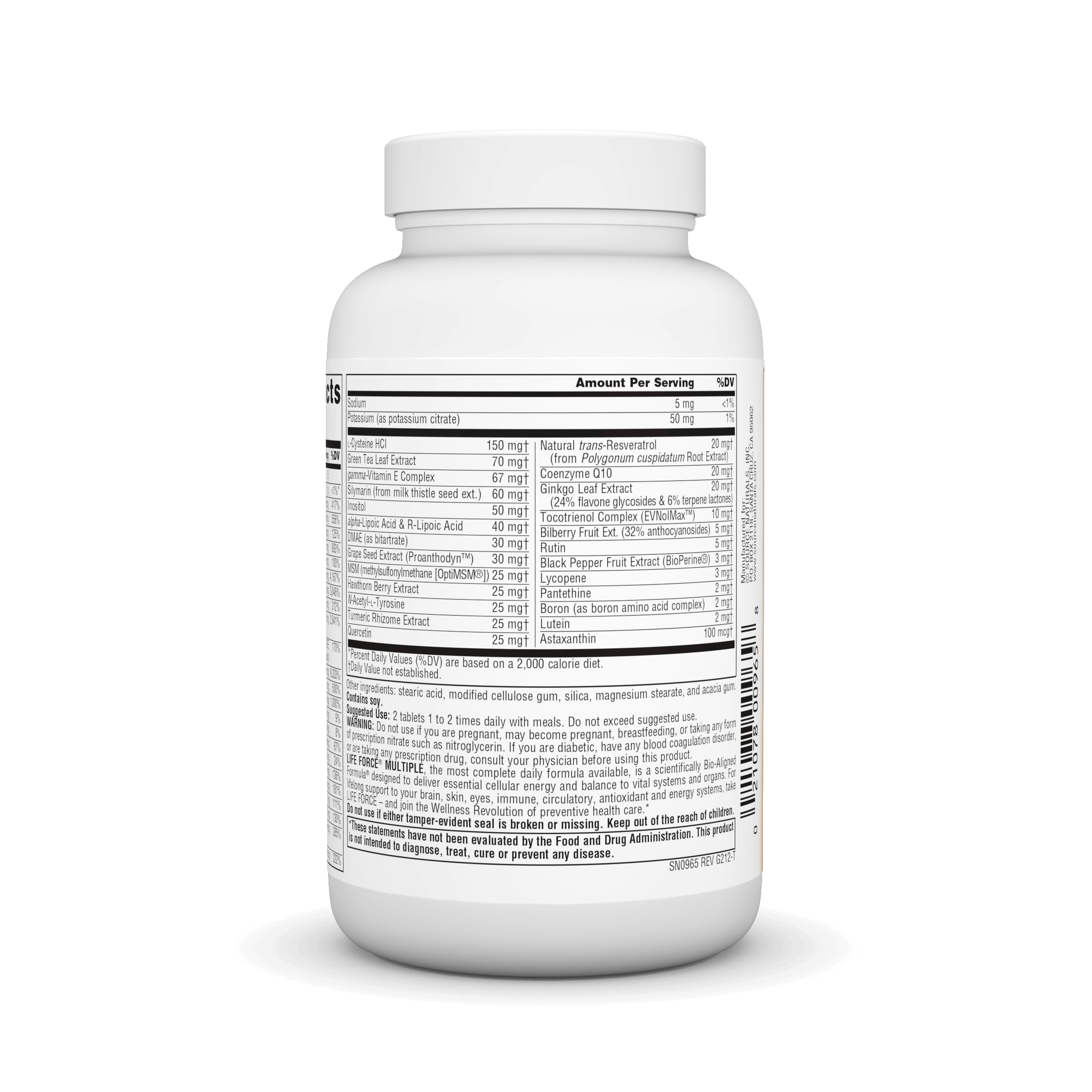 Foto 4 pulgar | Suplemento Source Naturals Life Force Multiple 60 Comprimidos - Venta Internacional.