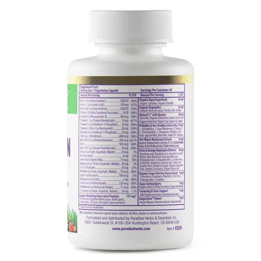 Foto 3 pulgar | Multivitamínico Paradise Herbs Earth's Blend Para Mujer, 60 Cápsulas - Venta Internacional.