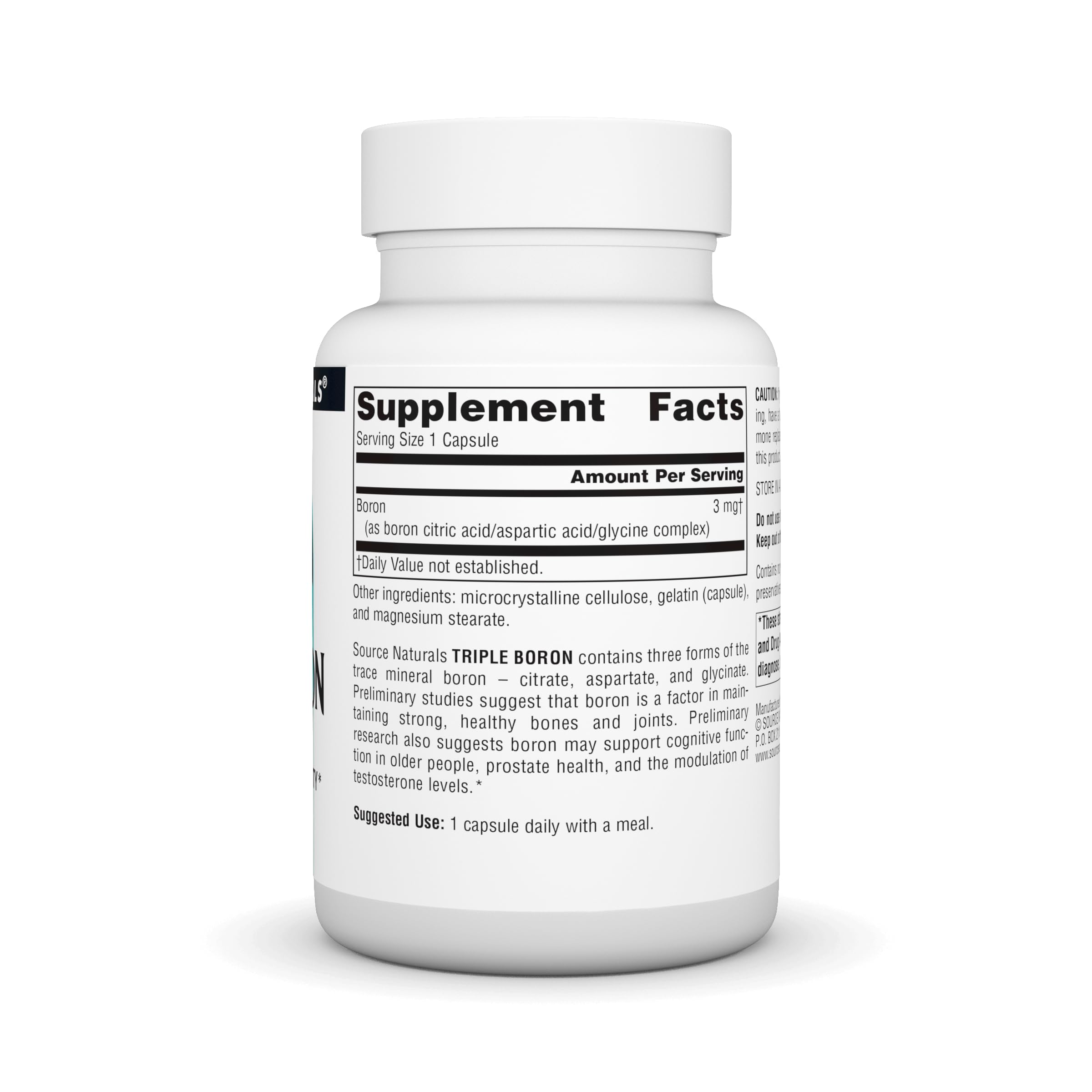 Foto 4 pulgar | Supplement Source Naturals Triple Boron 3 Mg 100 Cápsulas - Venta Internacional.