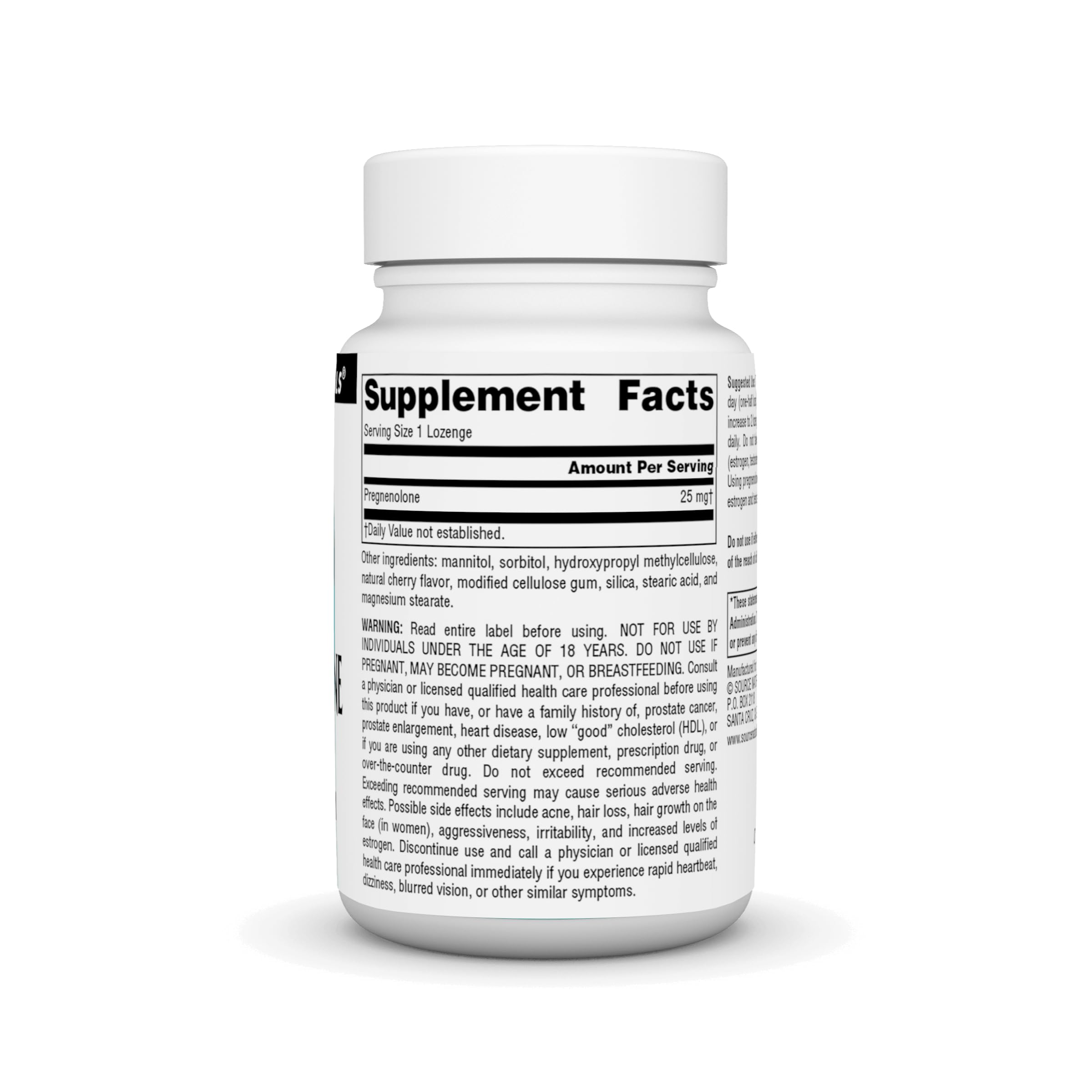 Foto 3 pulgar | Pregnenolona De Supplement Source Naturals, 25 Mg, 120 Pastillas - Venta Internacional.