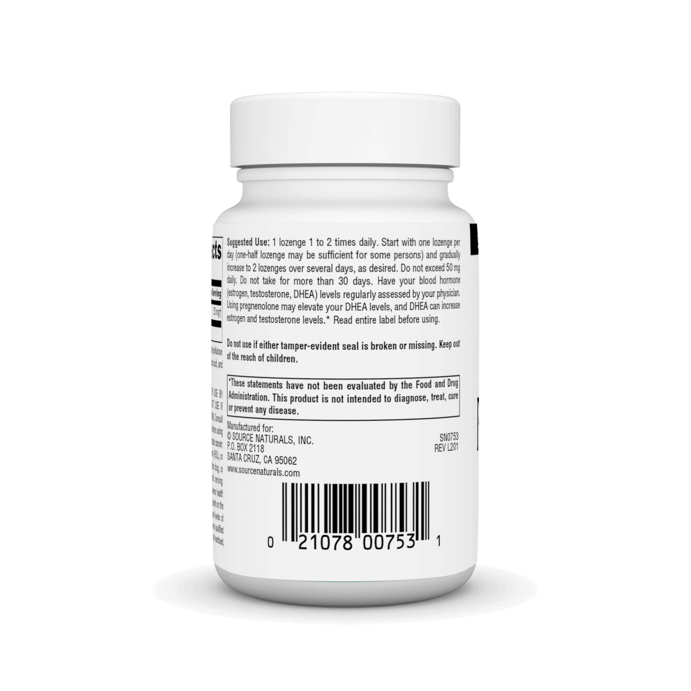 Foto 4 pulgar | Pregnenolona De Supplement Source Naturals, 25 Mg, 120 Pastillas - Venta Internacional.