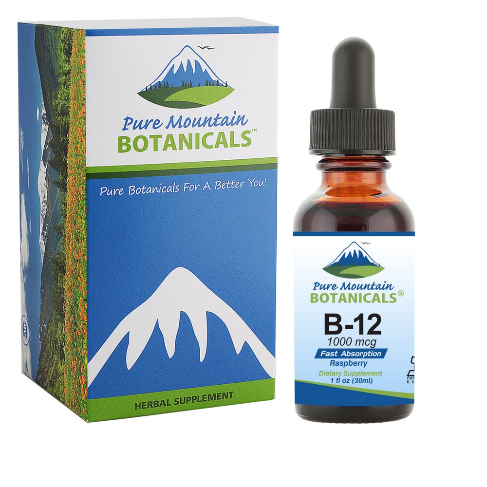 Foto 4 pulgar | Suplemento De Vitamina B12 Pure Mountain Botanicals 30 Ml 1000 Mcg - Venta Internacional.