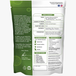 Foto 2 | Suplemento De Baobab Orgánico En Polvo Mrm Nutrition, 40 Porciones - Venta Internacional.