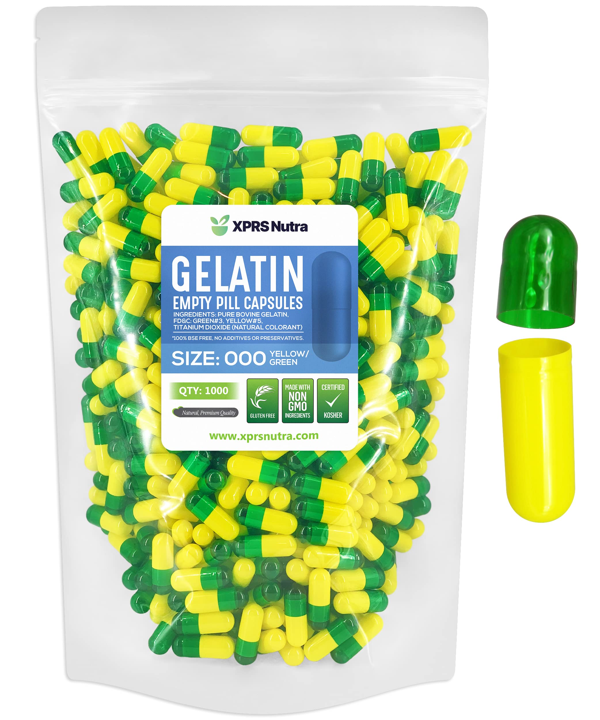 Foto 2 pulgar | Cápsulas Vacías Xprs Nutra Tamaño 000, Gelatina De 1000 Unidades - Venta Internacional.