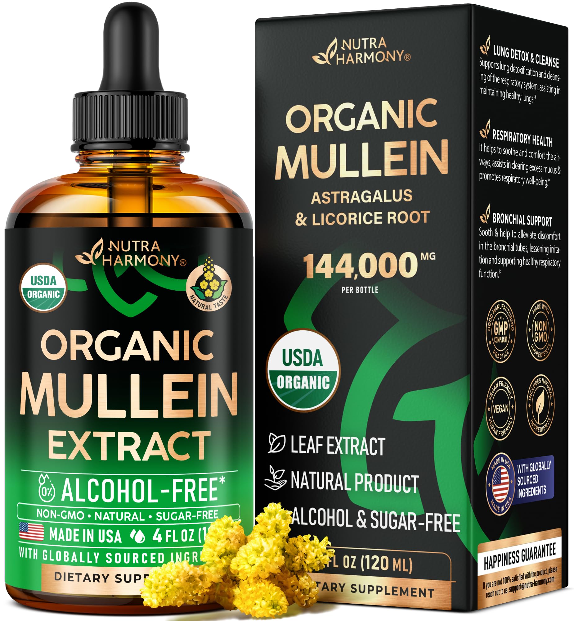 Foto 2 pulgar | Suplemento Nutraharmony Mullein Drops Con Regaliz 120 Ml - Venta Internacional.