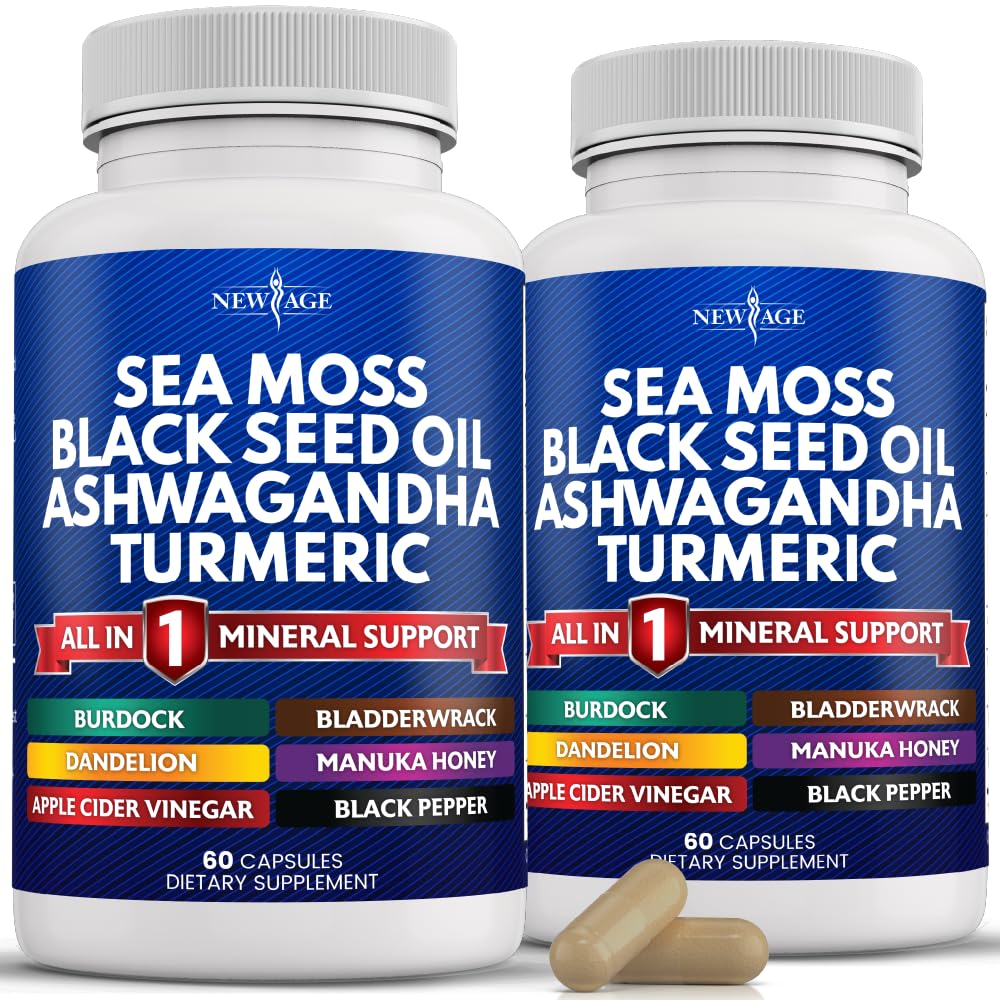 Foto 2 pulgar | Suplemento New Age Silica Sea Moss 3000 Mg Con Aceite De Semilla Negra - Venta Internacional.