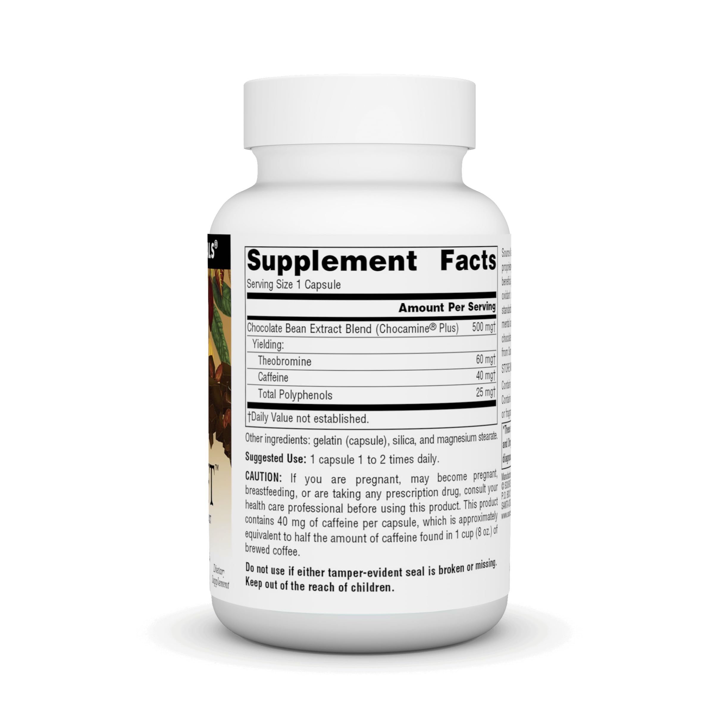 Foto 3 pulgar | Supplement Source Naturals Chocolift 500 Mg De Extracto De Cacao 60 Cápsulas - Venta Internacional.