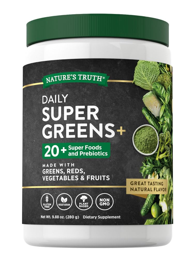 Foto 2 pulgar | Suplemento Nature's Truth Super Greens En Polvo, 300 Ml - Venta Internacional.