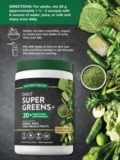 Foto 5 | Suplemento Nature's Truth Super Greens En Polvo, 300 Ml - Venta Internacional.