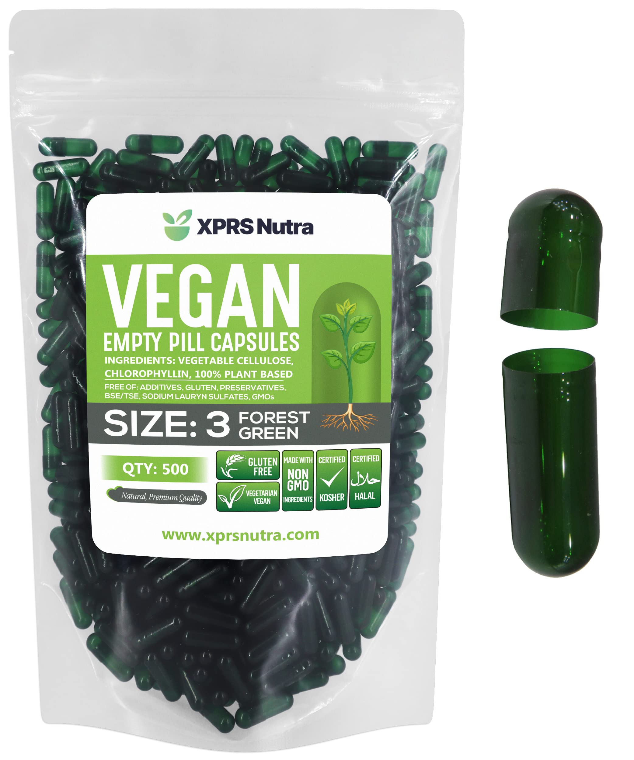 Foto 2 pulgar | Cápsulas Vacías Xprs Nutra Tamaño 3, Cápsulas Veganas De 500 Unidades - Venta Internacional.