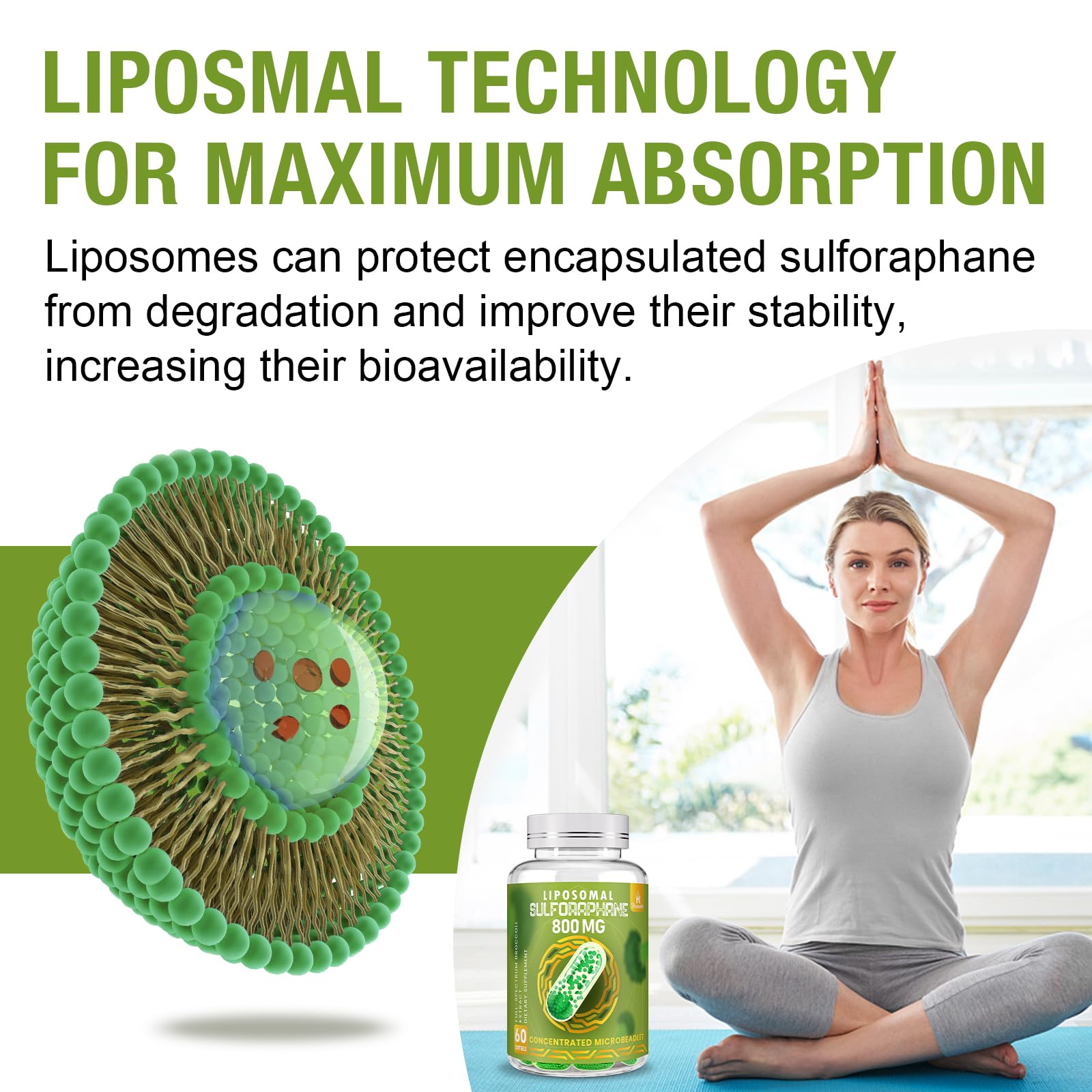 Foto 6 pulgar | Suplemento Rosmolo 800 Mg De Sulforafano Liposomal 60 Cápsulas Blandas - Venta Internacional.