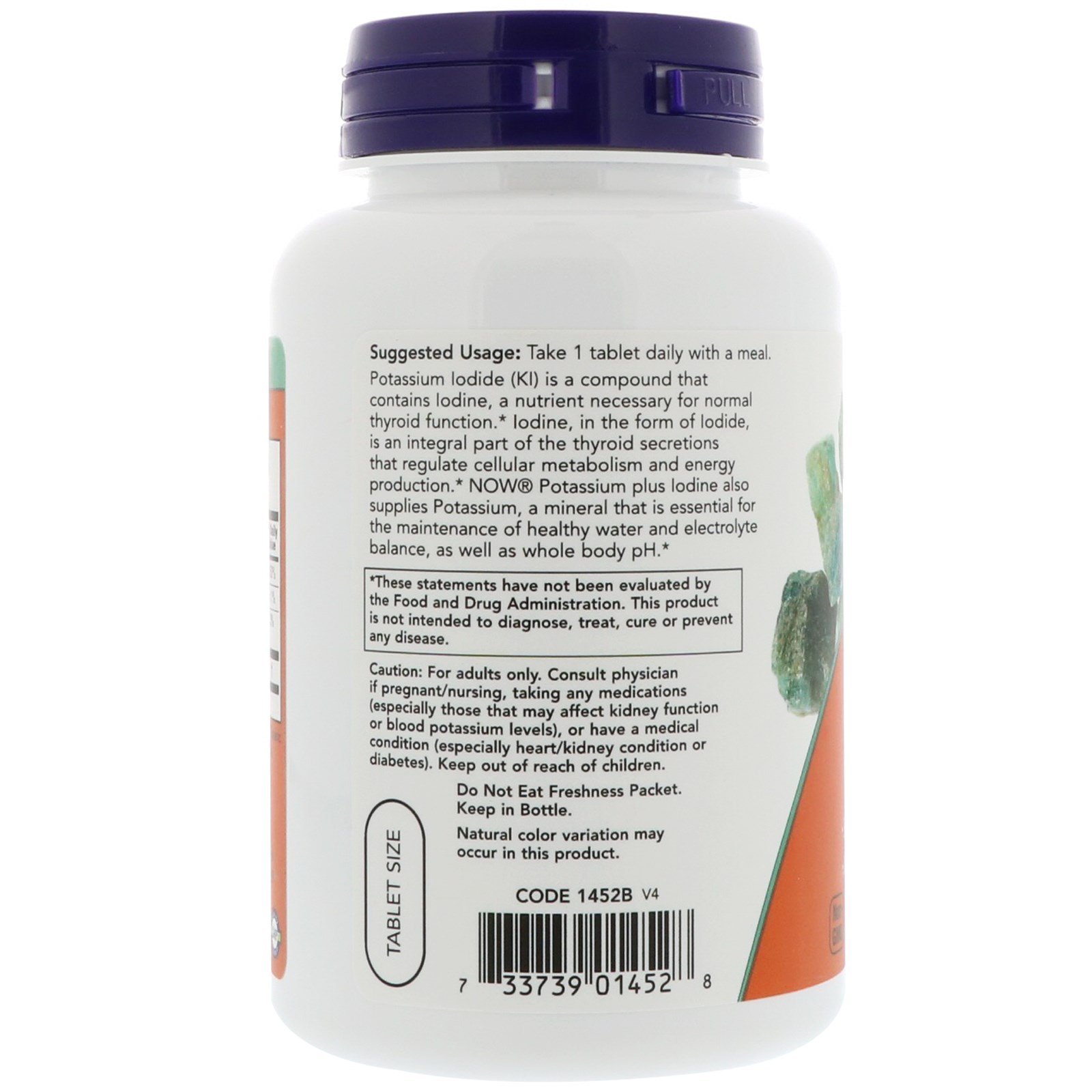 Foto 4 pulgar | Supplement Now Foods Potassium Plus Yodo 180 Comprimidos - Venta Internacional.