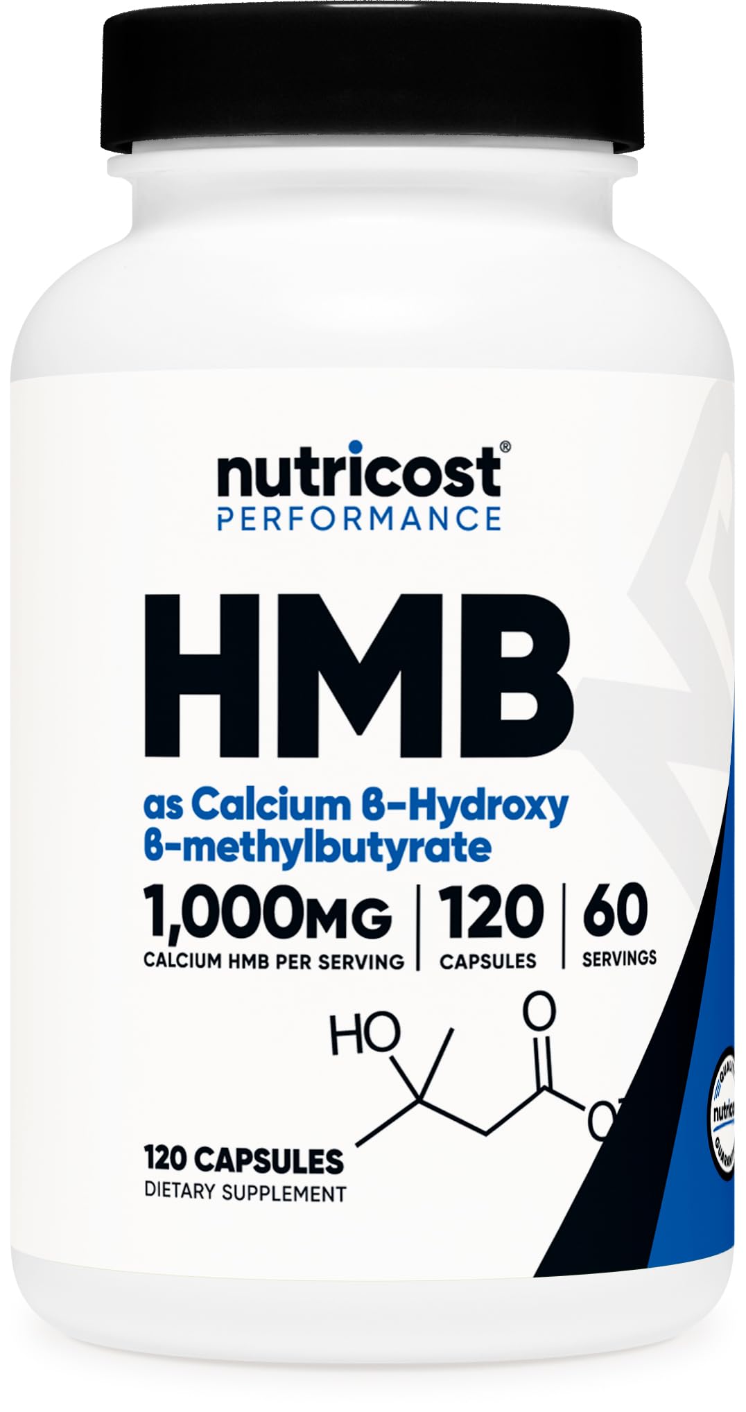 Foto 2 pulgar | Suplemento Nutricost Hmb (beta-hidroxi Beta-metilbutirato) 1000 Mg - Venta Internacional.