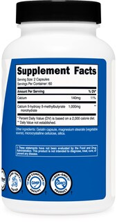 Foto 4 | Suplemento Nutricost Hmb (beta-hidroxi Beta-metilbutirato) 1000 Mg - Venta Internacional.