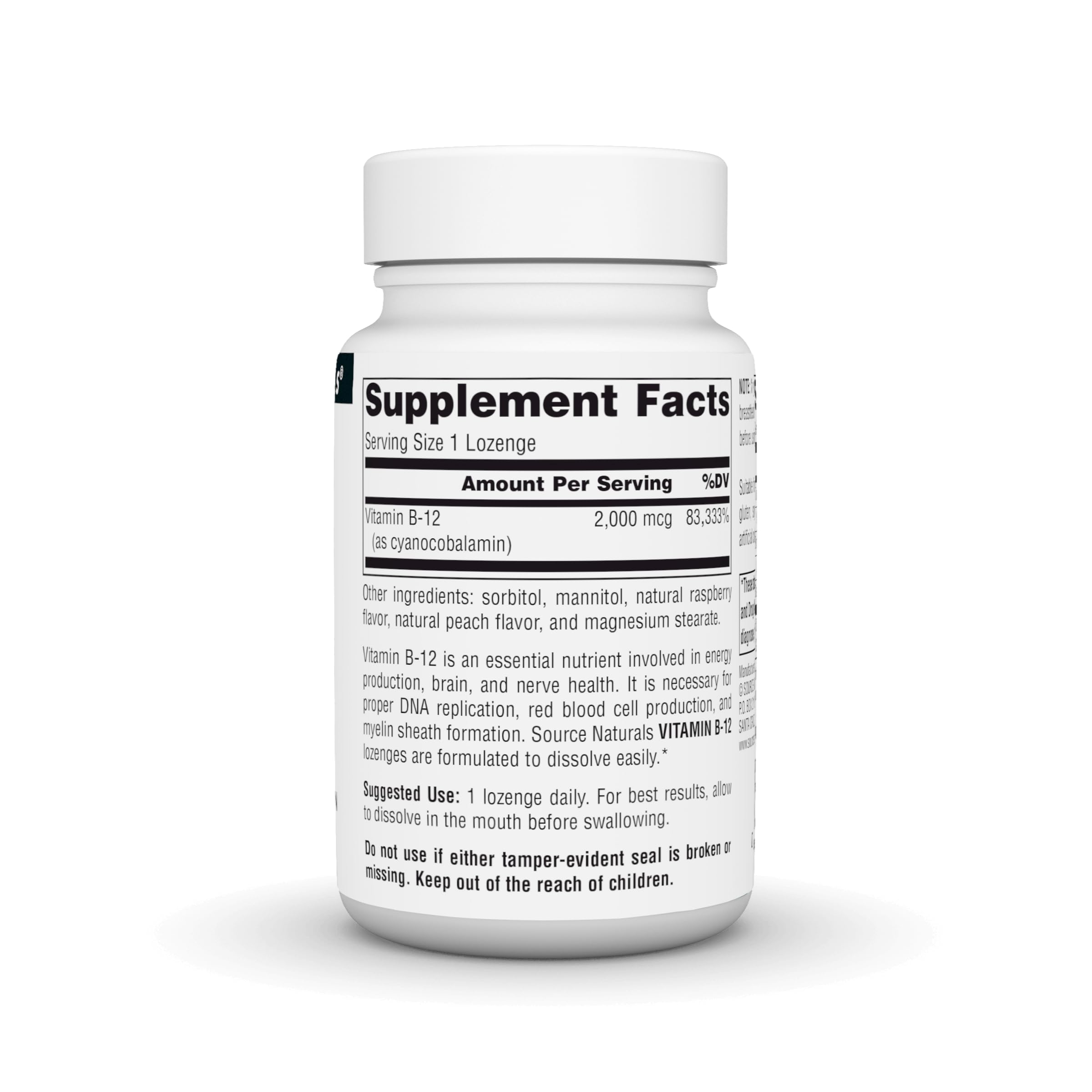 Foto 3 pulgar | Pastillas De Vitamina B-12 Source Naturals 2000 Mcg - 100 Unidades - Venta Internacional.