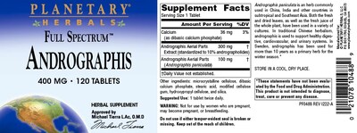Foto 4 | Suplemento Planetary Herbals Full Spectrum Andrographis 400 Mg - Venta Internacional.