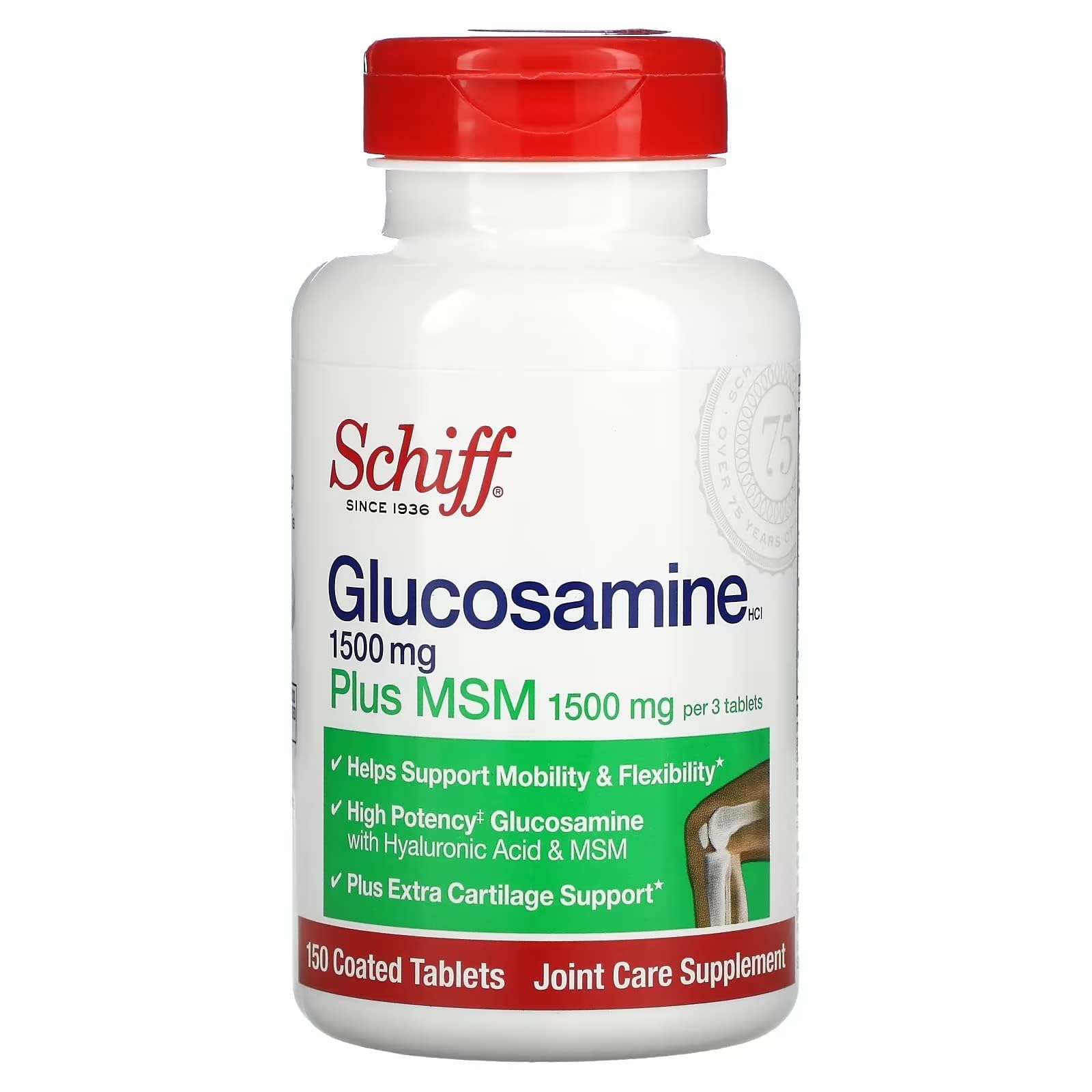 Foto 2 pulgar | Suplemento Glucosamina Schiff 1500 Mg 150 Unidades - Venta Internacional