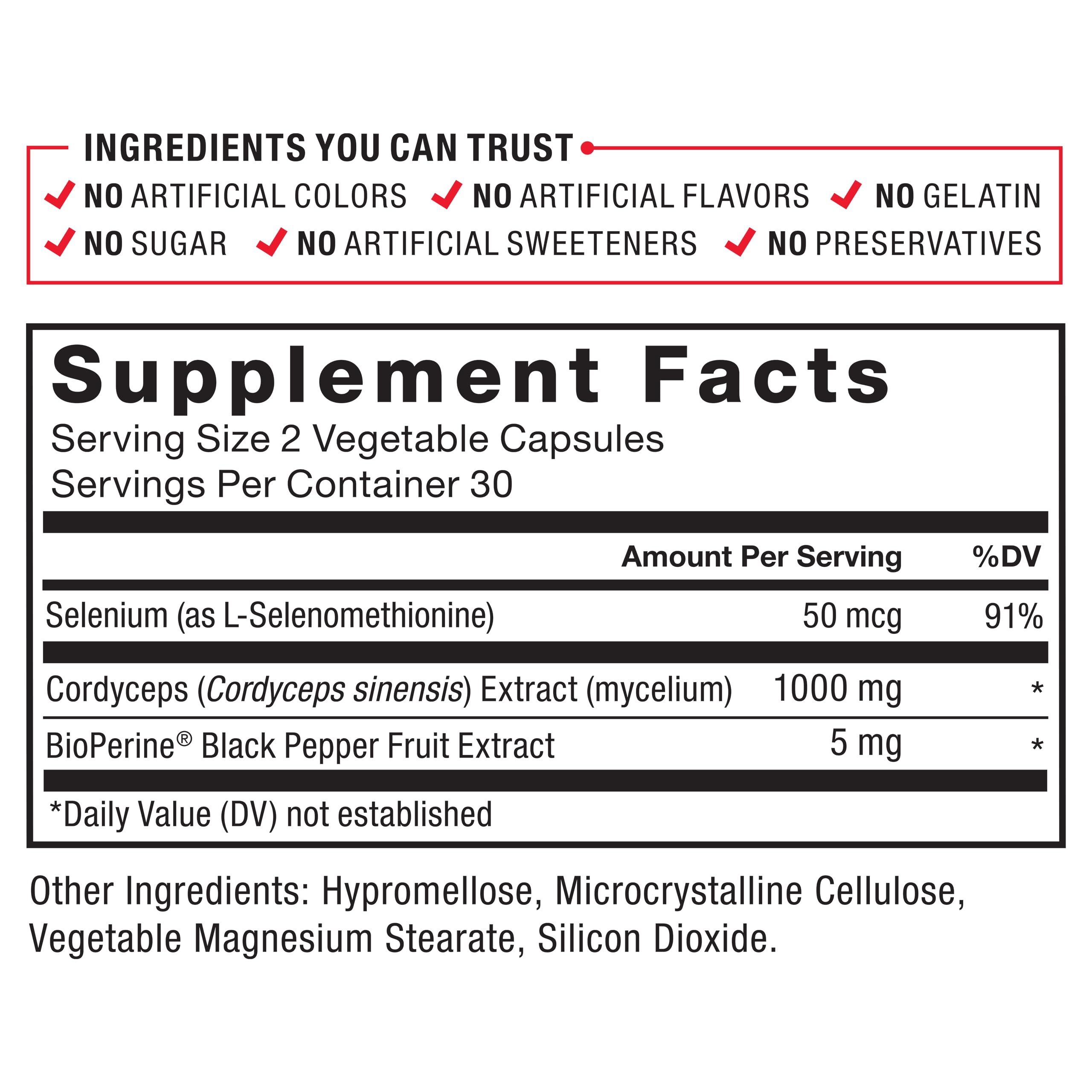 Foto 7 pulgar | Suplemento Force Factor Cordyceps, Cápsulas, 1000 Mg, 60 Cápsulas - Venta Internacional.
