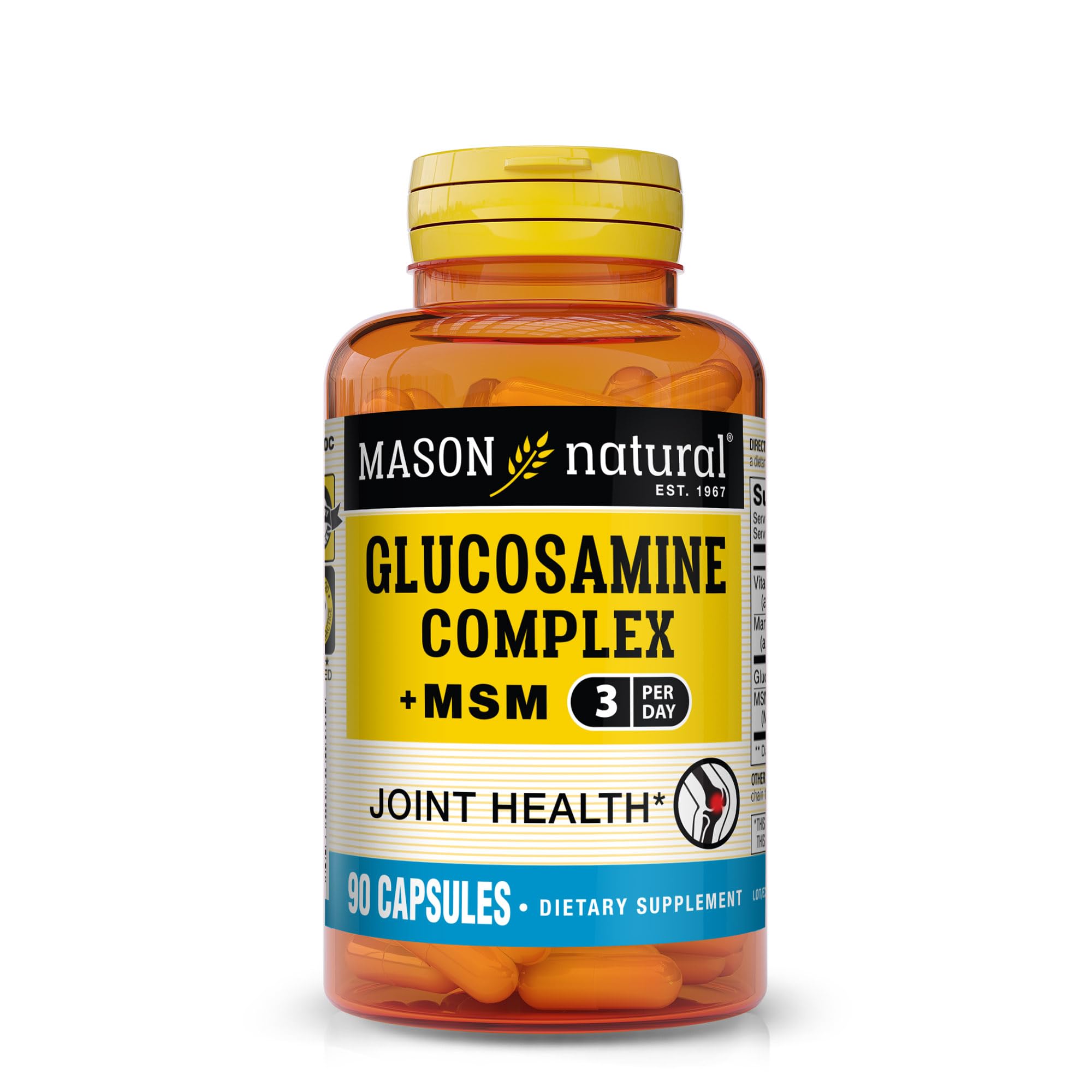 Foto 2 pulgar | Suplemento Mason Natural Glucosamine Complex + Msm 90 Cápsulas - Venta Internacional.