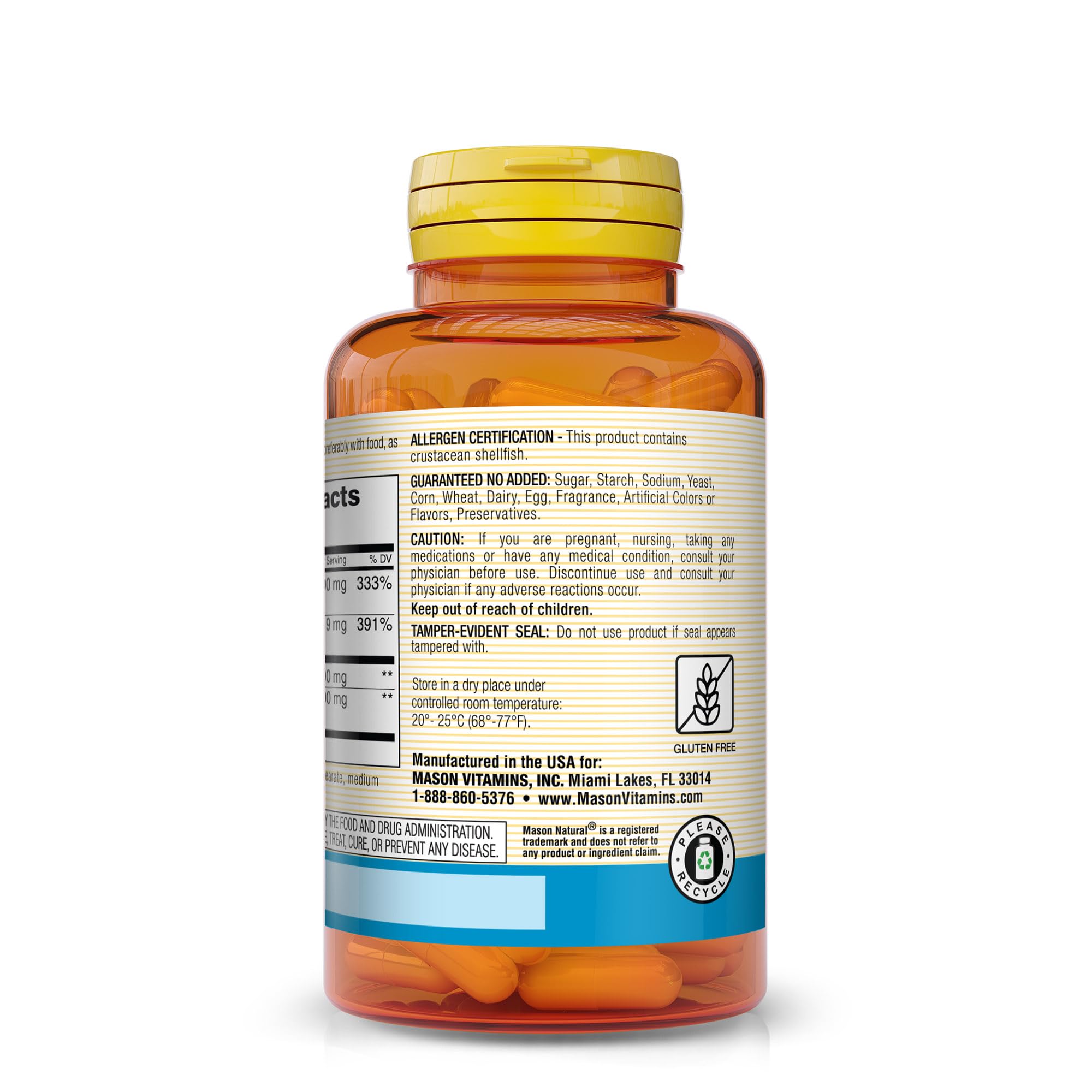 Foto 4 pulgar | Suplemento Mason Natural Glucosamine Complex + Msm 90 Cápsulas - Venta Internacional.