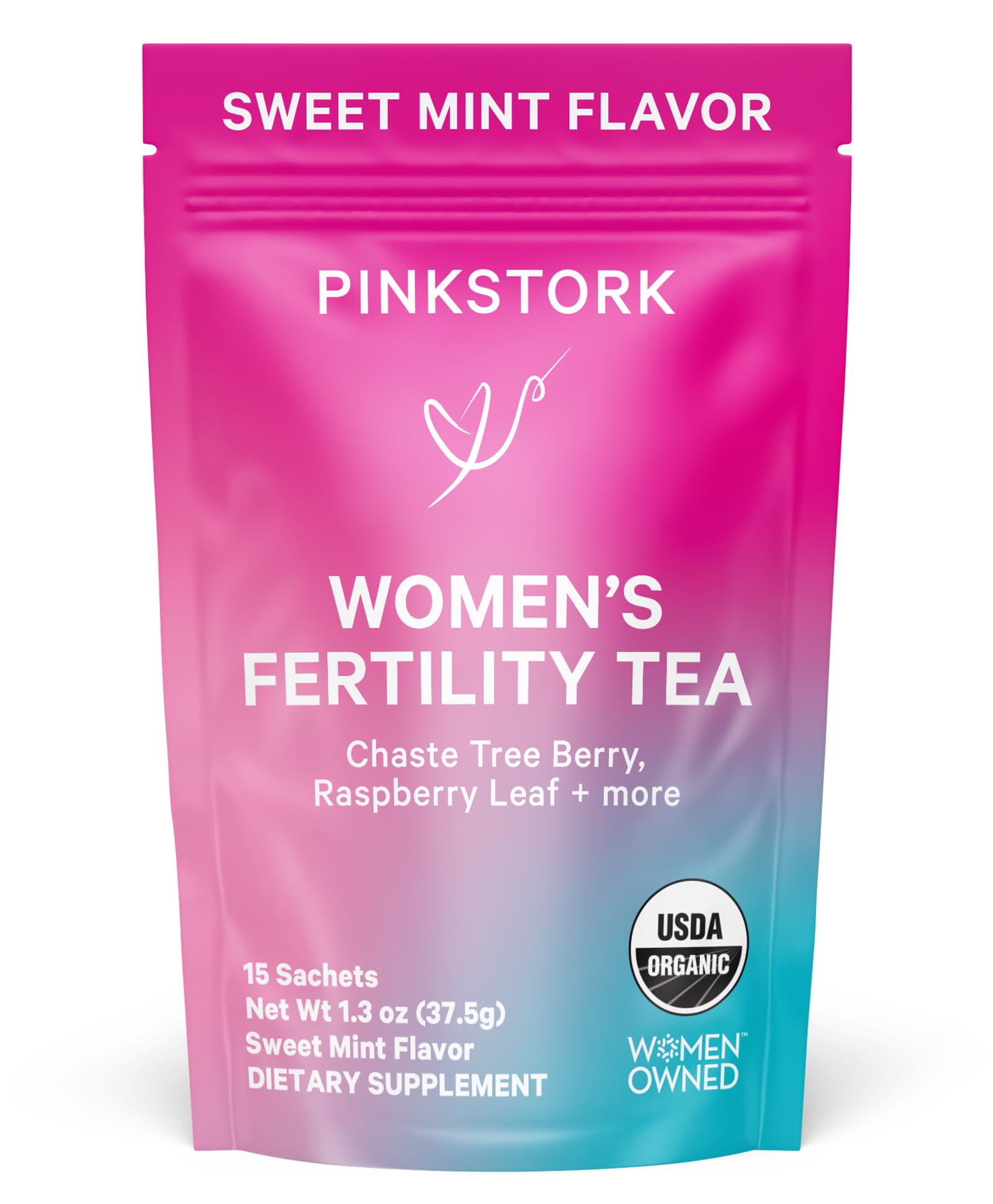 Foto 2 pulgar | Tea Pink Stork Organic Fertility Sweet Mint 15 Sobres - Venta Internacional.