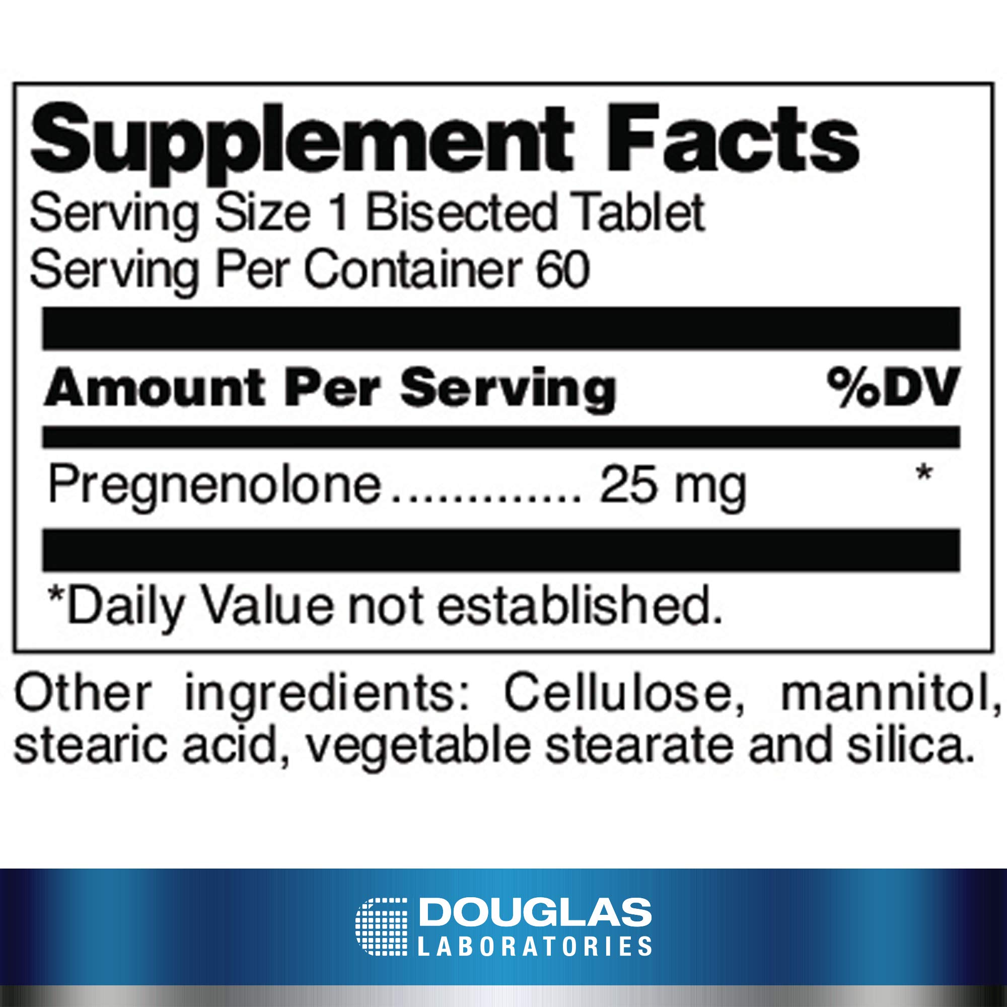 Foto 3 pulgar | Suplemento Pregnenolona De Douglas Laboratories 25 Mg 60 Comprimidos - Venta Internacional.