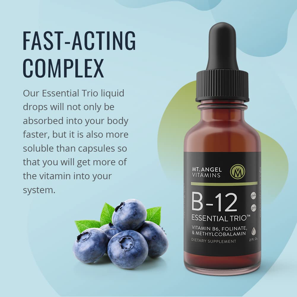 Foto 4 pulgar | Suplemento Mt. Angel Vitamins B12 Essential Trio Liquid - Venta Internacional.