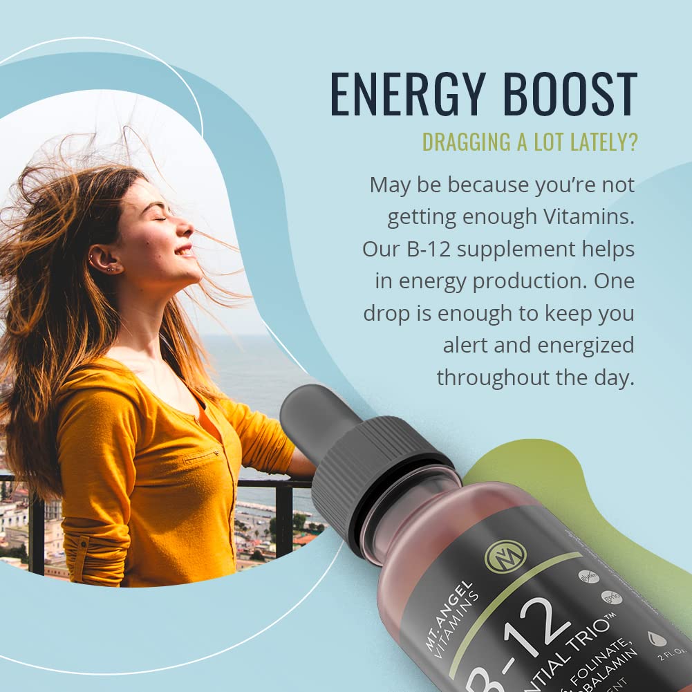 Foto 5 pulgar | Suplemento Mt. Angel Vitamins B12 Essential Trio Liquid - Venta Internacional.