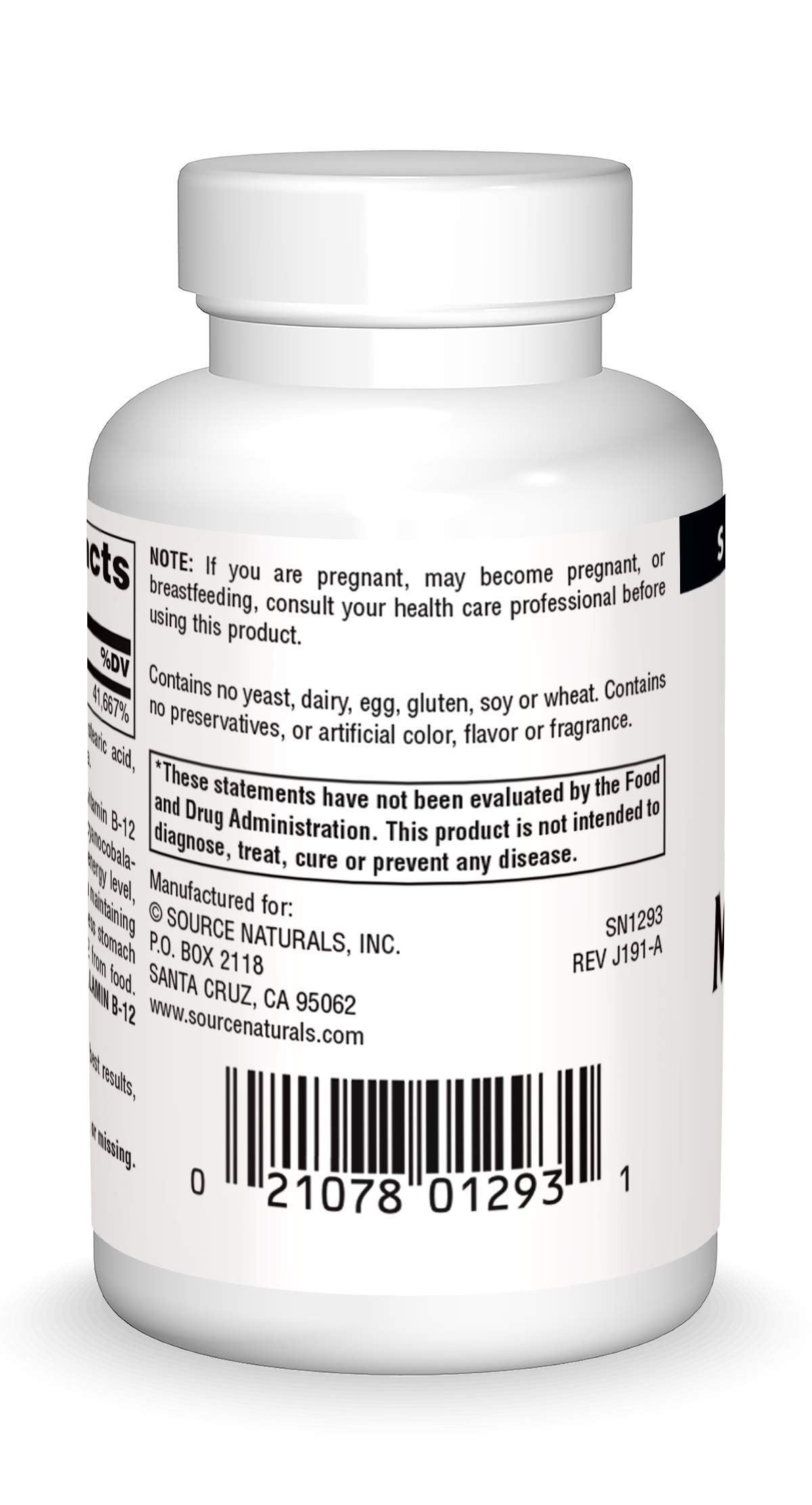 Foto 3 pulgar | Supplement Source Naturals, Metilcobalamina, Vitamina B-12, 1 Mg - Venta Internacional.