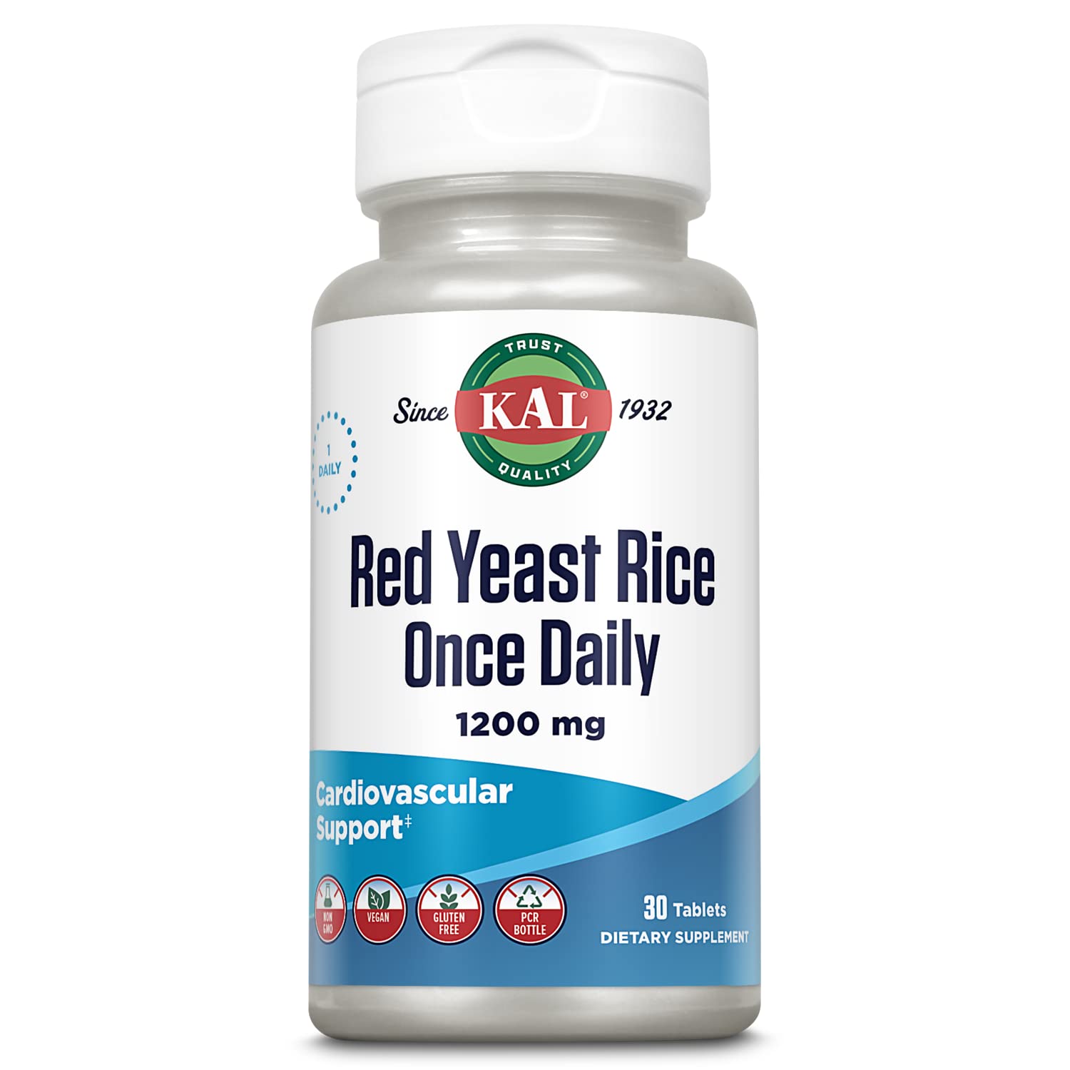 Foto 2 pulgar | Suplemente Kal Red Yeast Rice Una Vez Al Día 1200 Mg 30 Tabletas - Venta Internacional.
