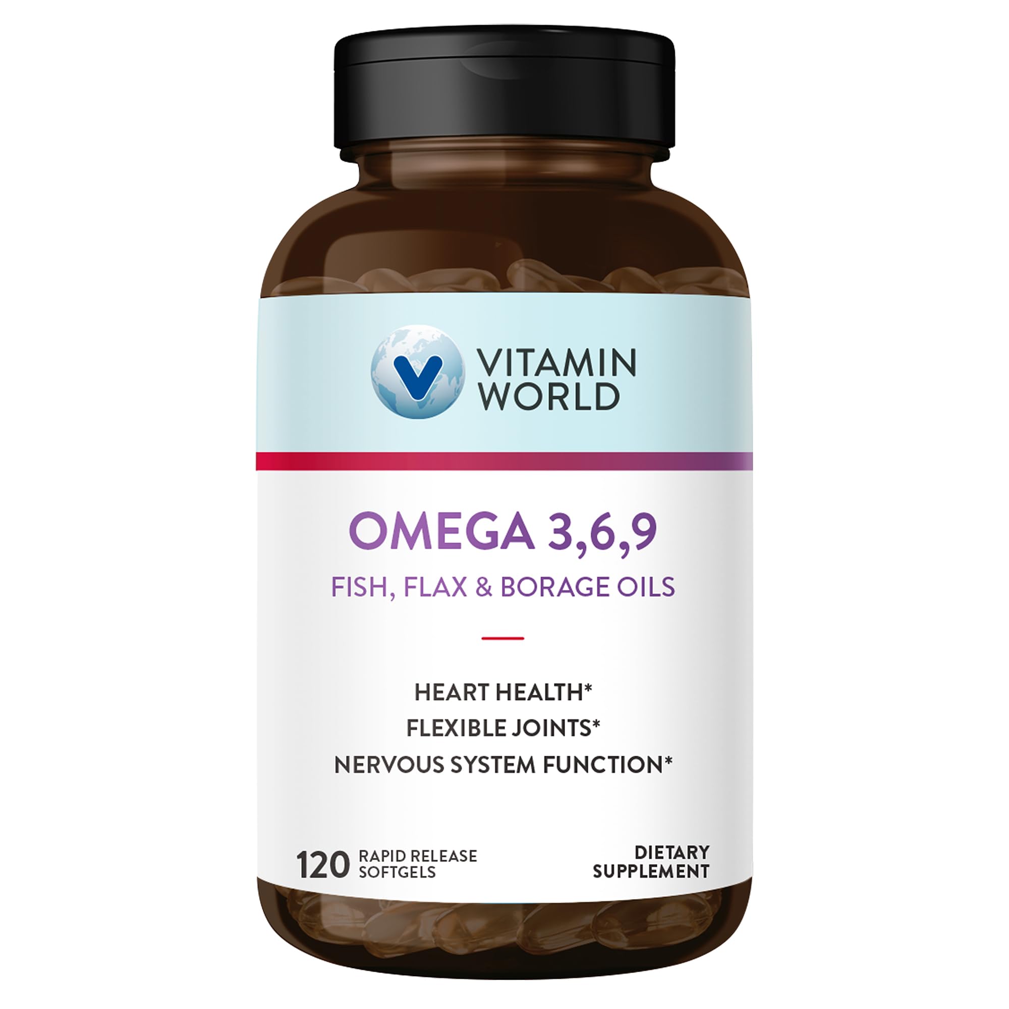 Foto 2 pulgar | Suplemento Vitamin World Triple Omega 3-6-9 3000 Mg 120 Cápsulas Blandas - Venta Internacional.