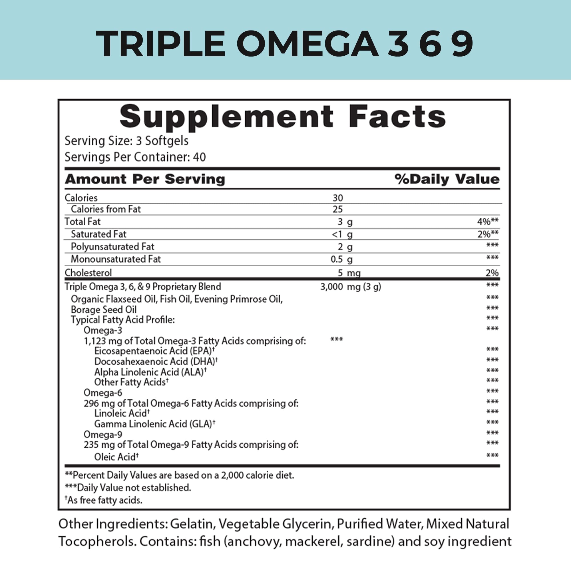 Foto 3 pulgar | Suplemento Vitamin World Triple Omega 3-6-9 3000 Mg 120 Cápsulas Blandas - Venta Internacional.