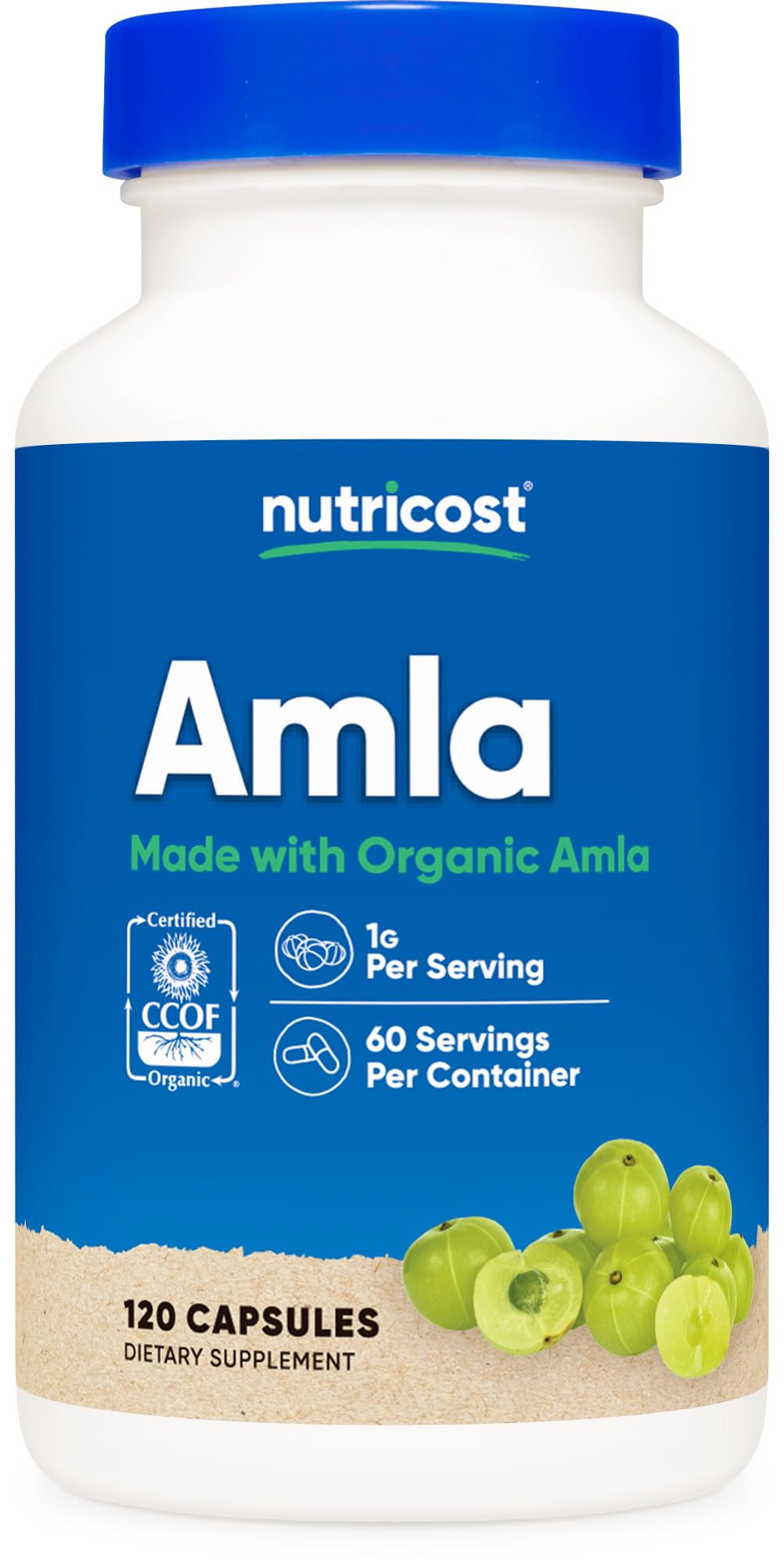 Foto 2 pulgar | Suplemento Nutricost Amla 1000 Mg 120 Cápsulas Vegetarianas - Venta Internacional.