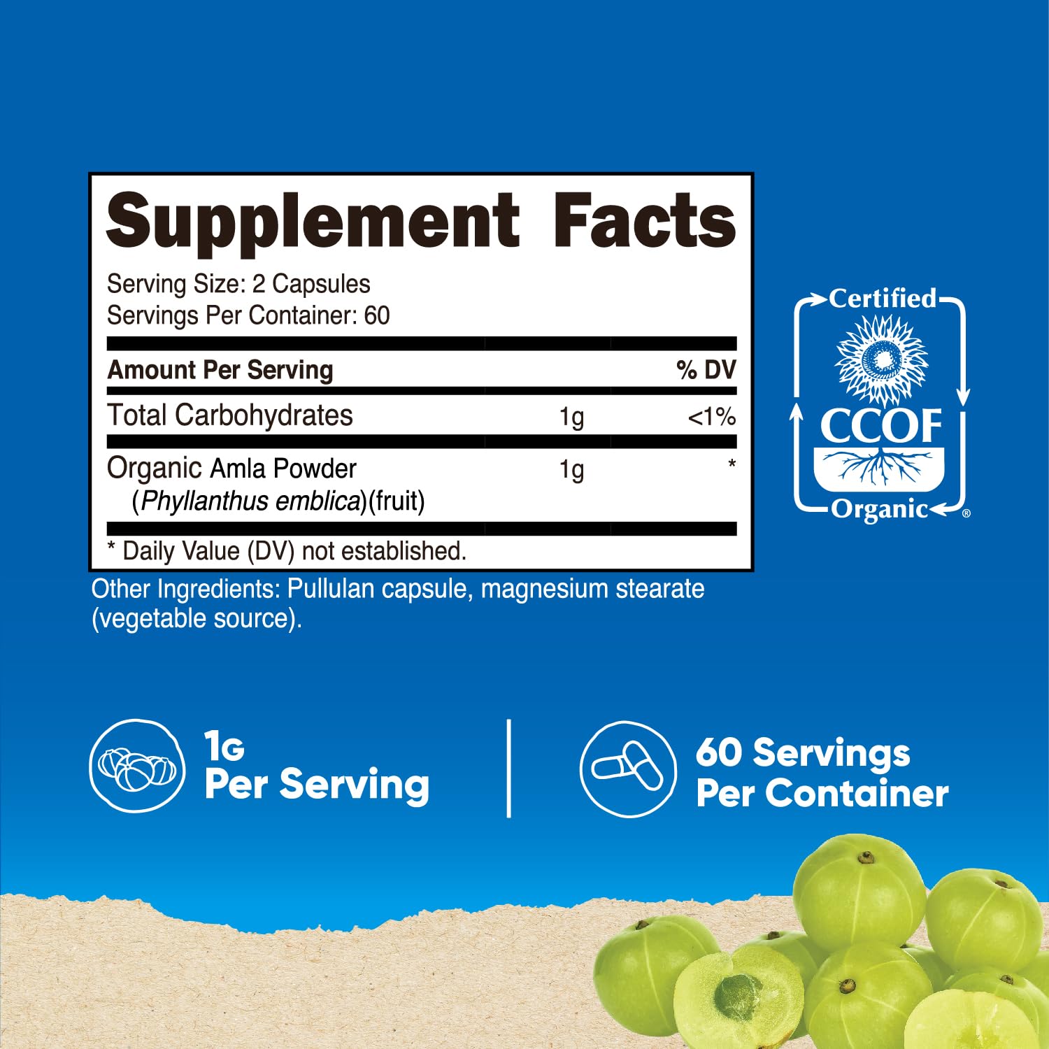Foto 3 pulgar | Suplemento Nutricost Amla 1000 Mg 120 Cápsulas Vegetarianas - Venta Internacional.