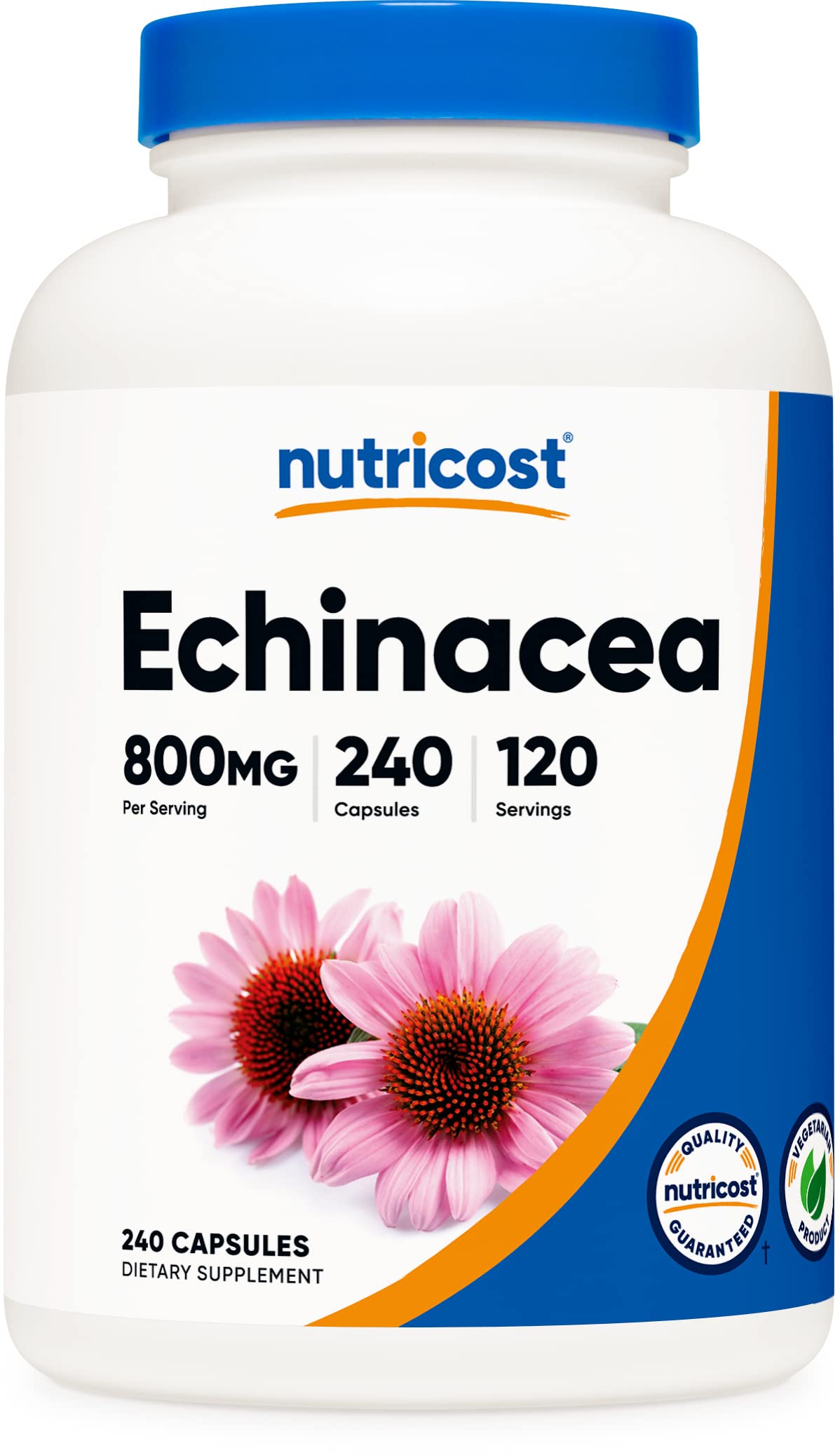 Foto 2 pulgar | Suplemento Nutricost Echinacea 800 Mg 240 Cápsulas - Venta Internacional.