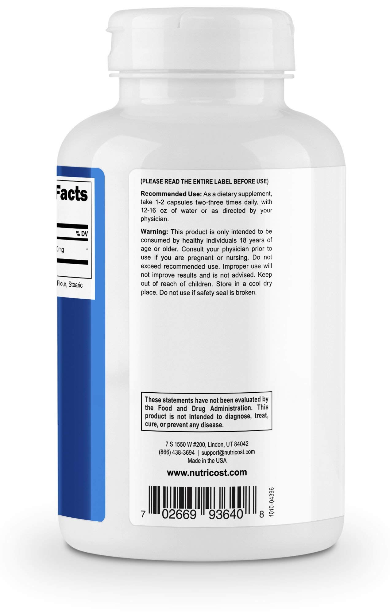 Foto 4 pulgar | Suplemento Nutricost Echinacea 800 Mg 240 Cápsulas - Venta Internacional.