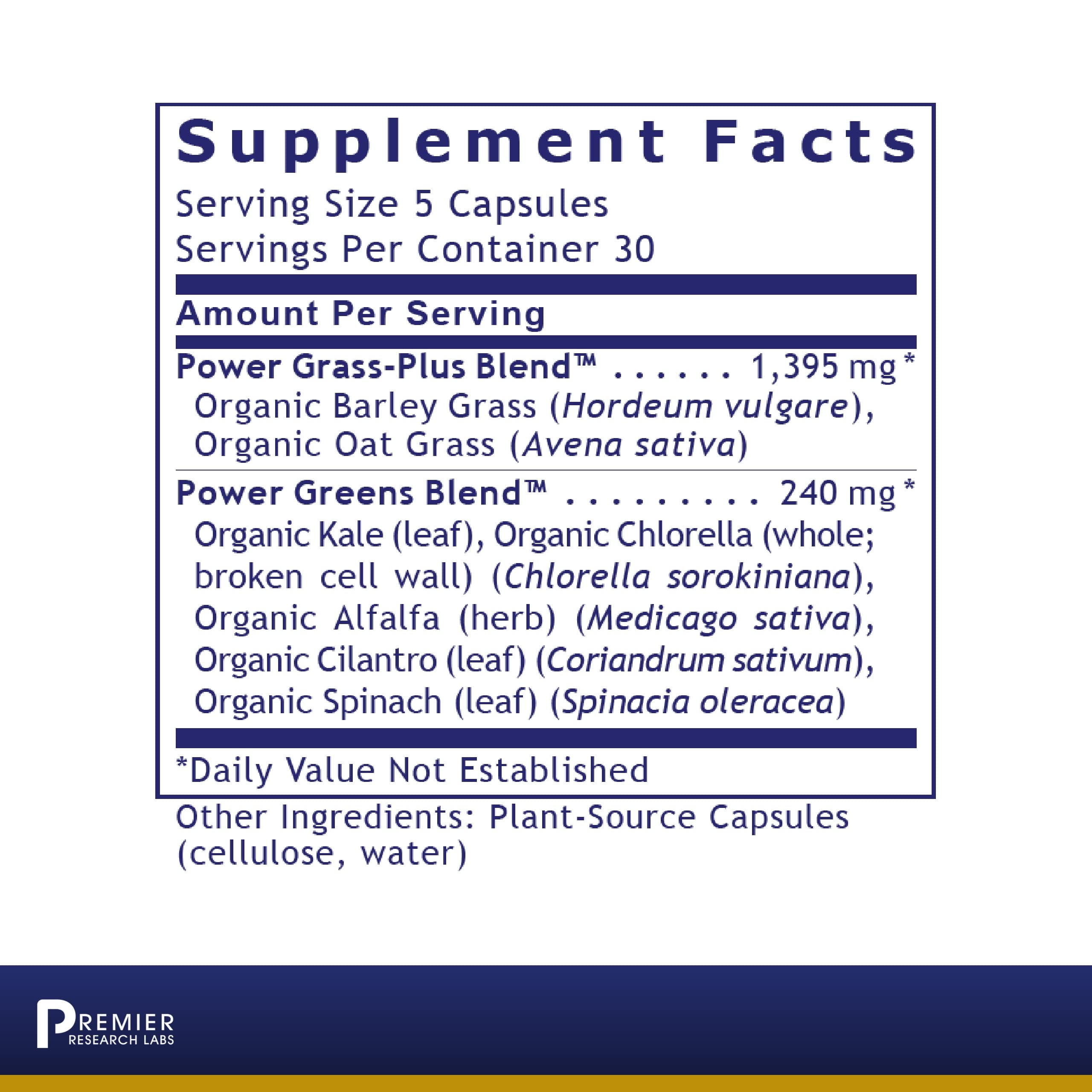 Foto 3 pulgar | Suplemento Premier Research Greens Caps 150 V-caps - Venta Internacional.