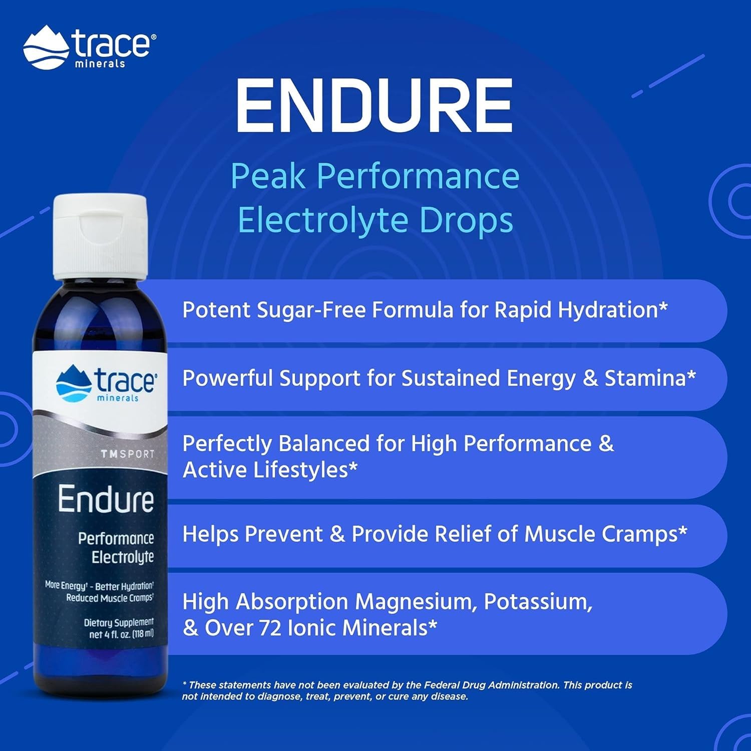 Foto 6 pulgar | Electrolyte Drops Trace Minerals Endure Performance 120 Ml - Venta Internacional.