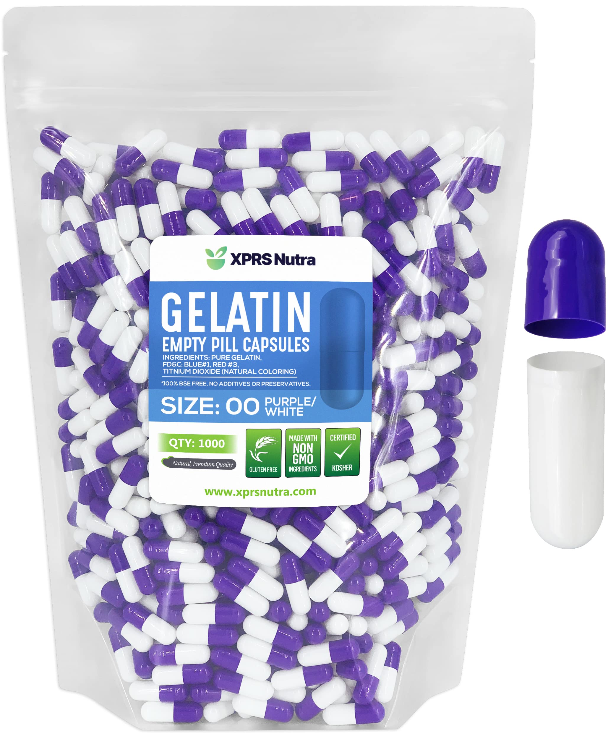 Foto 2 pulgar | Cápsulas Vacías Xprs Nutra Tamaño 00 - 1000 Unidades De Gelatina - Venta Internacional.
