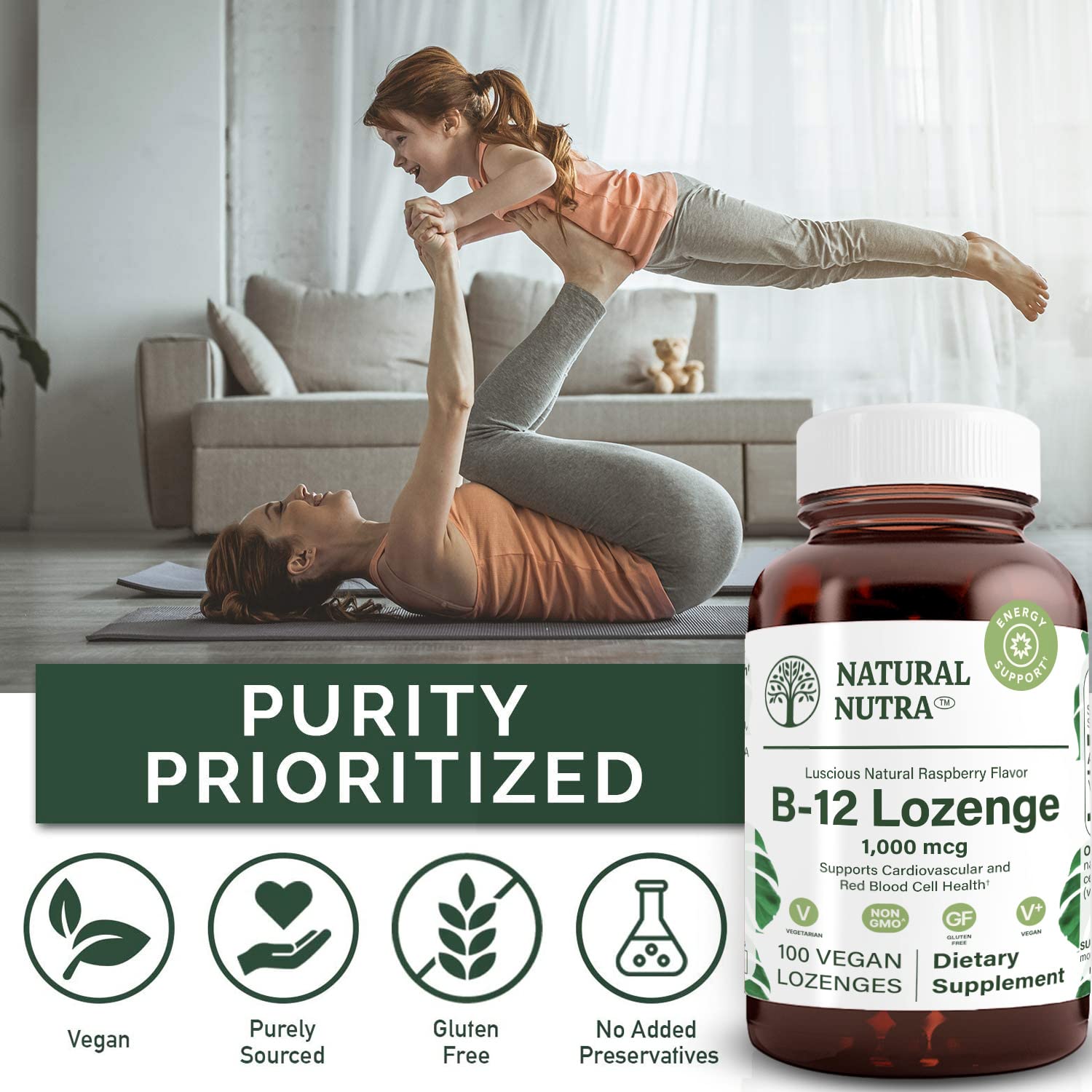 Foto 5 pulgar | Suplemento Natural De Vitamina B12 Nutra, 100 Pastillas - Venta Internacional.