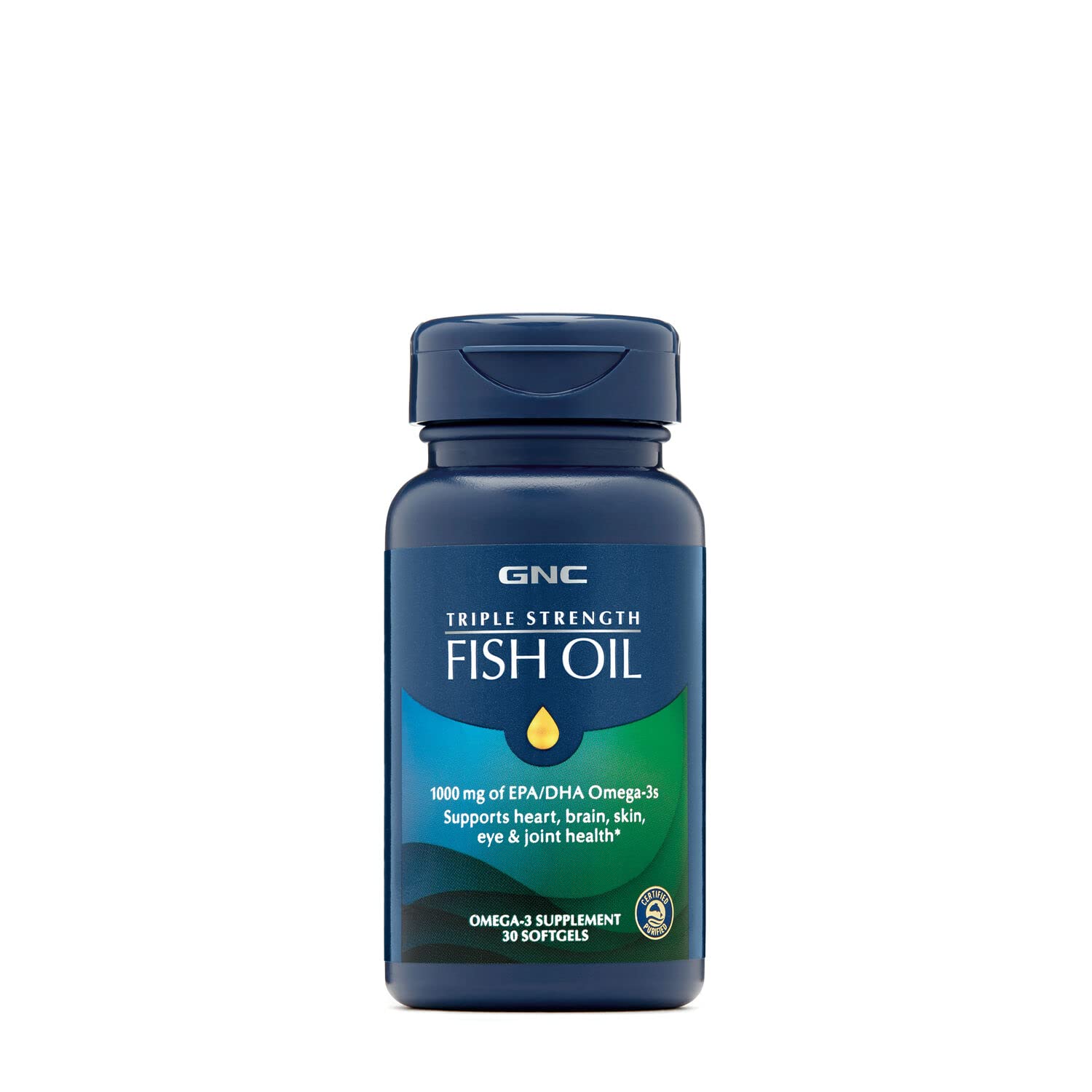 Foto 2 pulgar | Suplemento De Aceite De Pescado Gnc Triple Strength Omega 3, 1000 Mg, 30 Segundos - Venta Internacional.