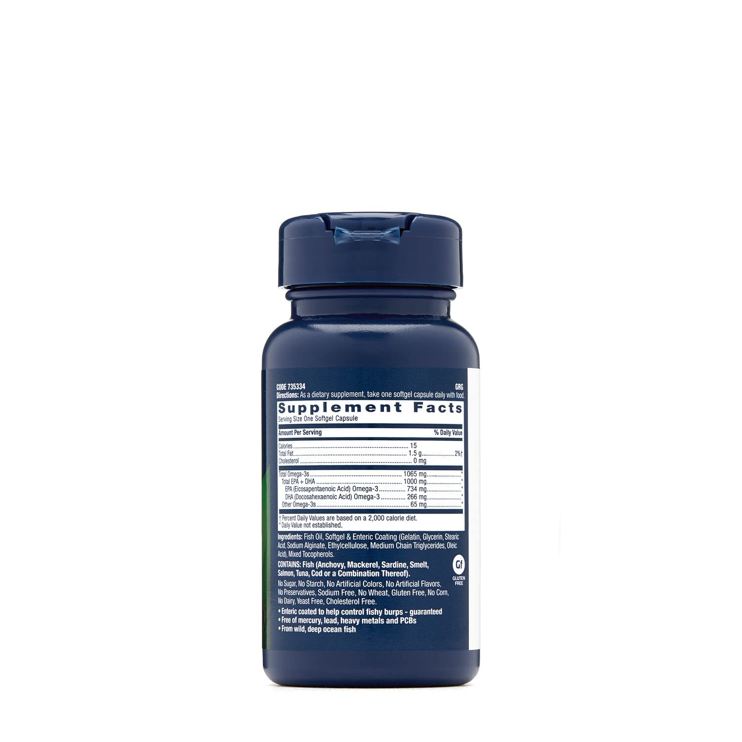 Foto 3 pulgar | Suplemento De Aceite De Pescado Gnc Triple Strength Omega 3, 1000 Mg, 30 Segundos - Venta Internacional.