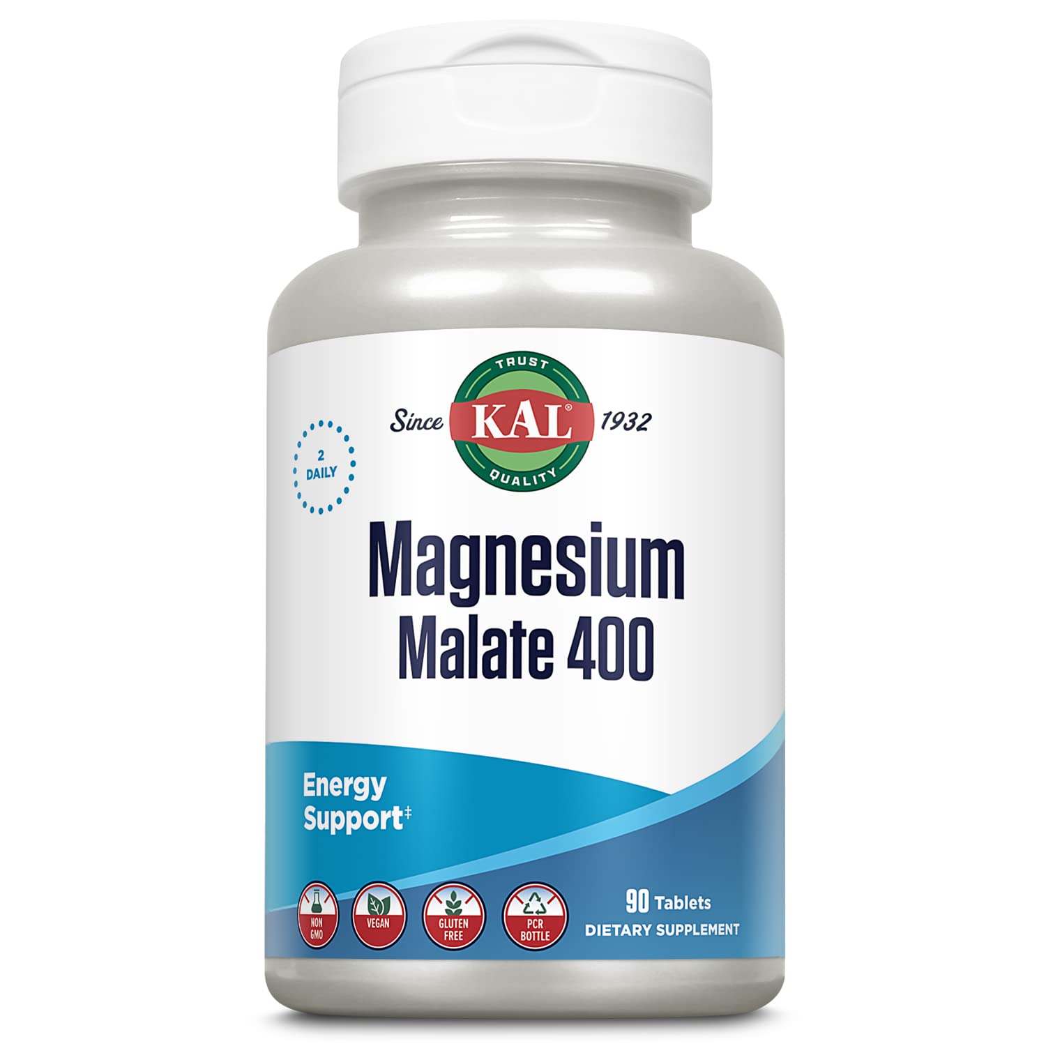 Foto 2 pulgar | Suplemento Kal De Malato De Magnesio 400 Mg Con Ácido Málico 90 Tabletas - Venta Internacional.