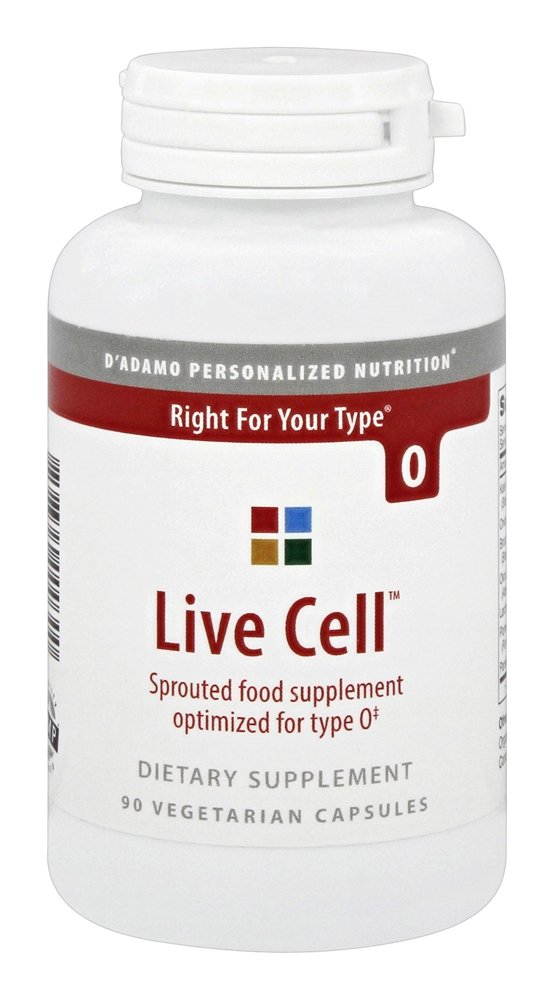 Foto 2 pulgar | Suplemento D'adamo Personalized Nutrition Live Cell O 90 Vcaps - Venta Internacional.
