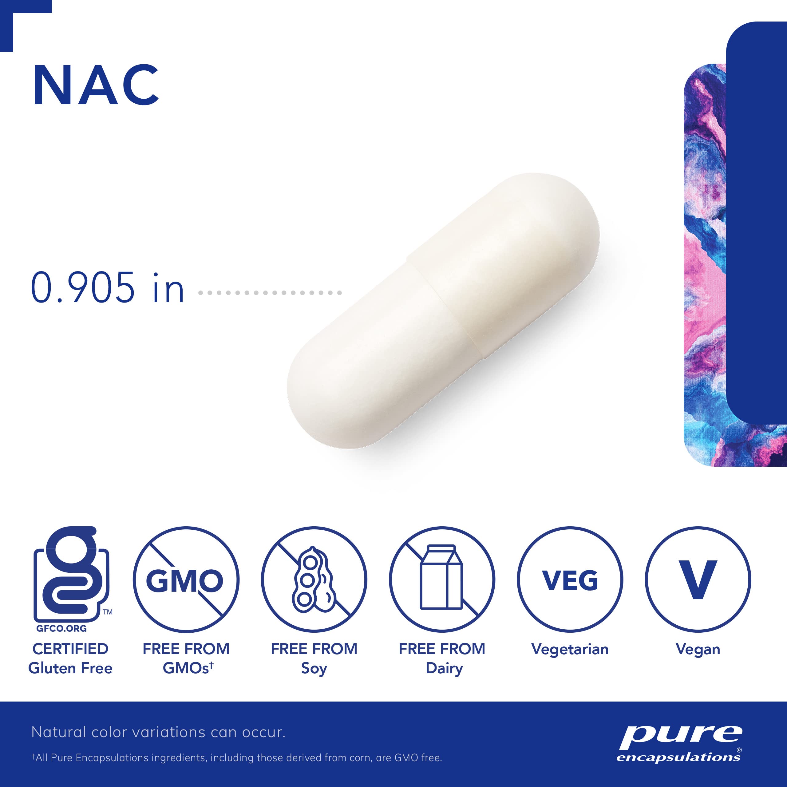Foto 4 pulgar | Suplemento Pure Encapsulations Nac 900 Mg Para Apoyo Pulmonar E Inmunológico, 240 Cápsulas - Venta Internacional.