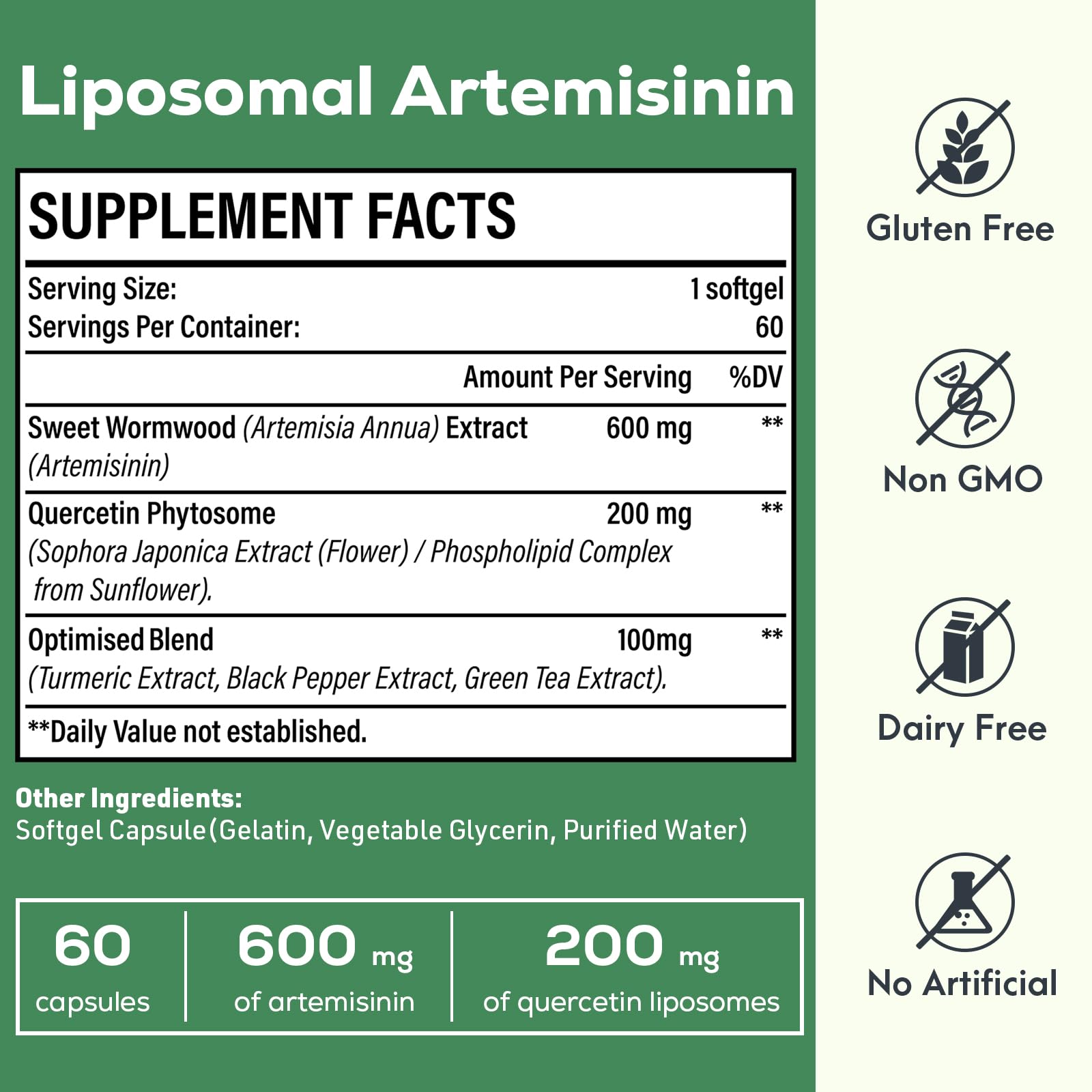 Foto 6 pulgar | Suplemento De Artemisinina Liposomal De Osasuna 900 Mg Con Quercetina - Venta Internacional.