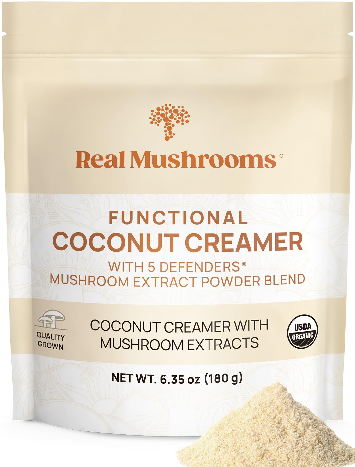Crema De Coco, Café Orgánico Con Champiñones Reales, 90 Porciones - Venta Internacional.