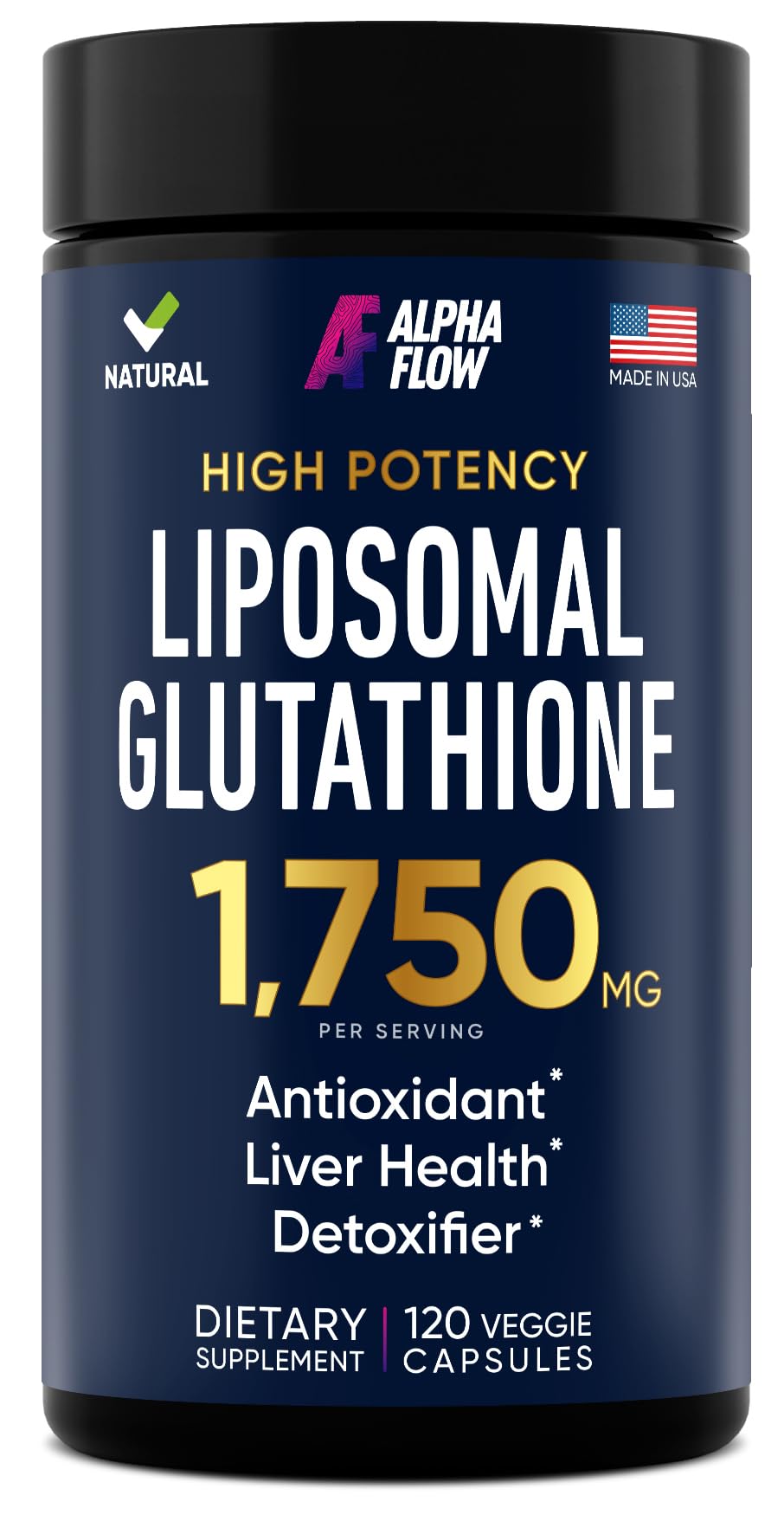 Foto 2 pulgar | Suplemento De Glutatión Liposomal Alpha Flow De 1750 Mg Con Vitamina C - Venta Internacional.